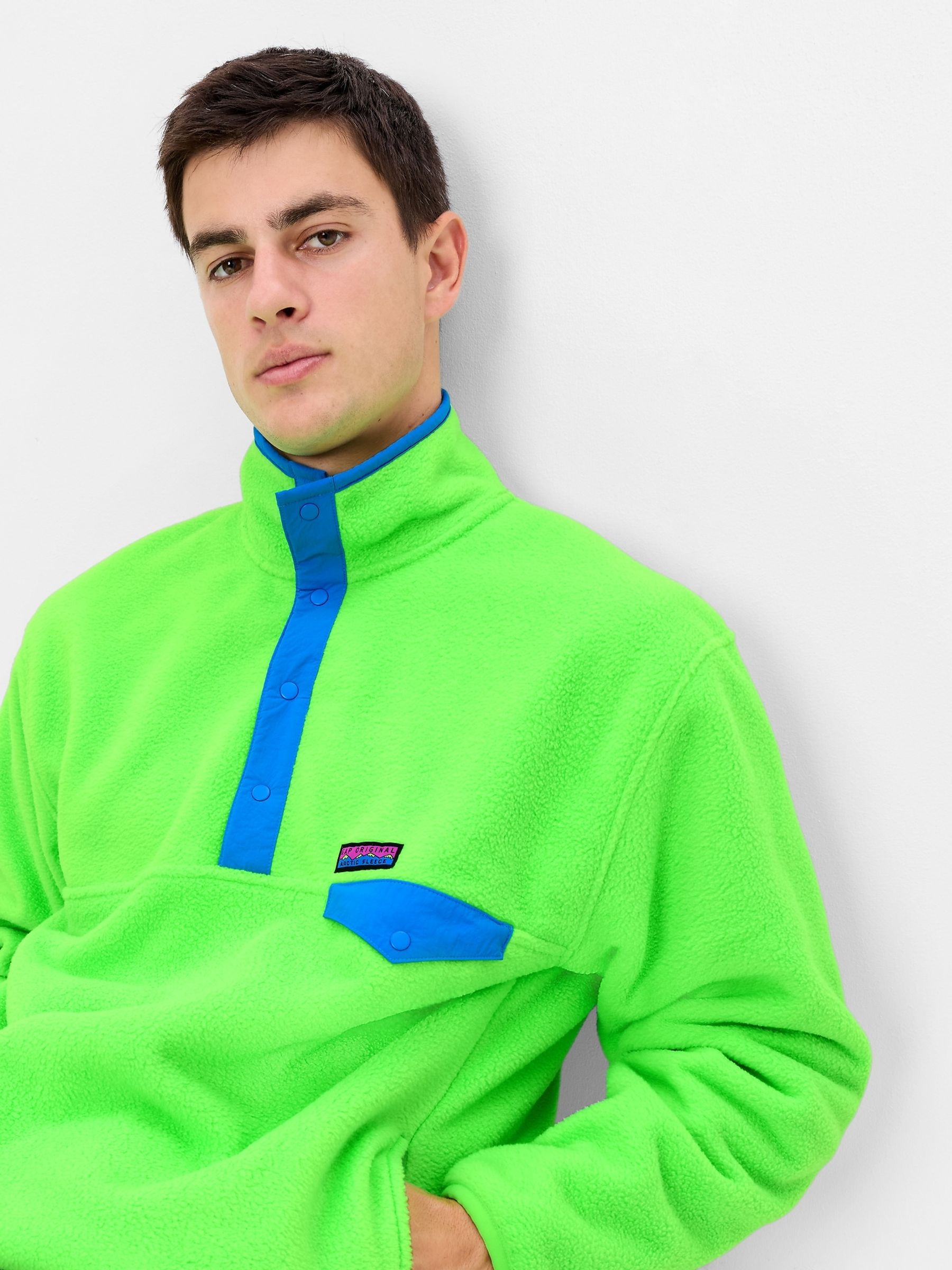 Green Arctic Mockneck Pullover Fleece