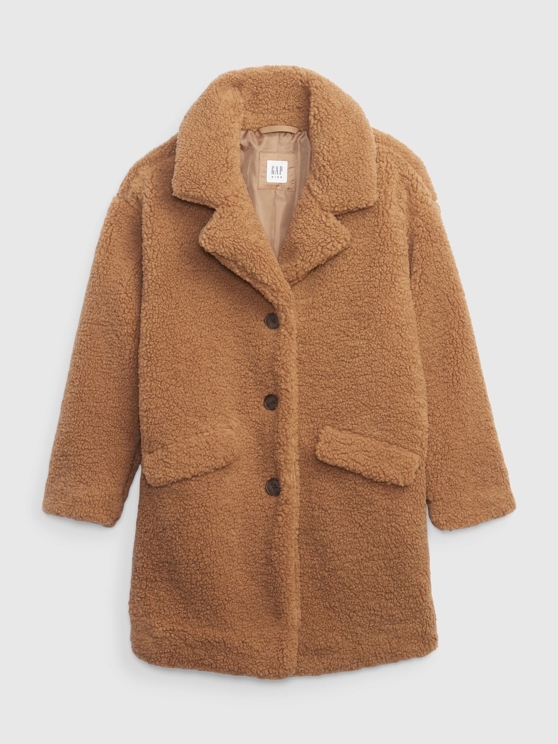 Buy Brown Sherpa Teddy Coat from the Gap online shop
