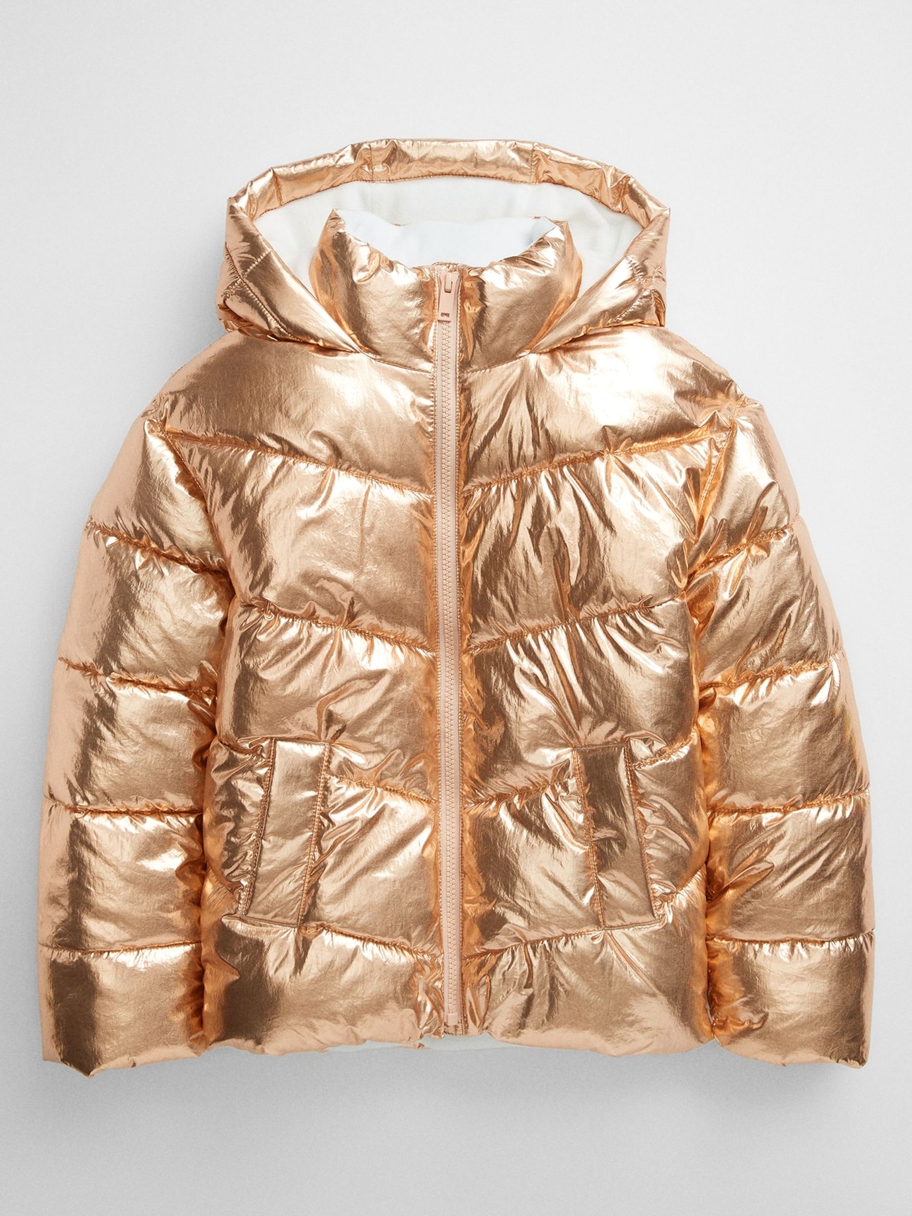 Gap gold puffer jacket top