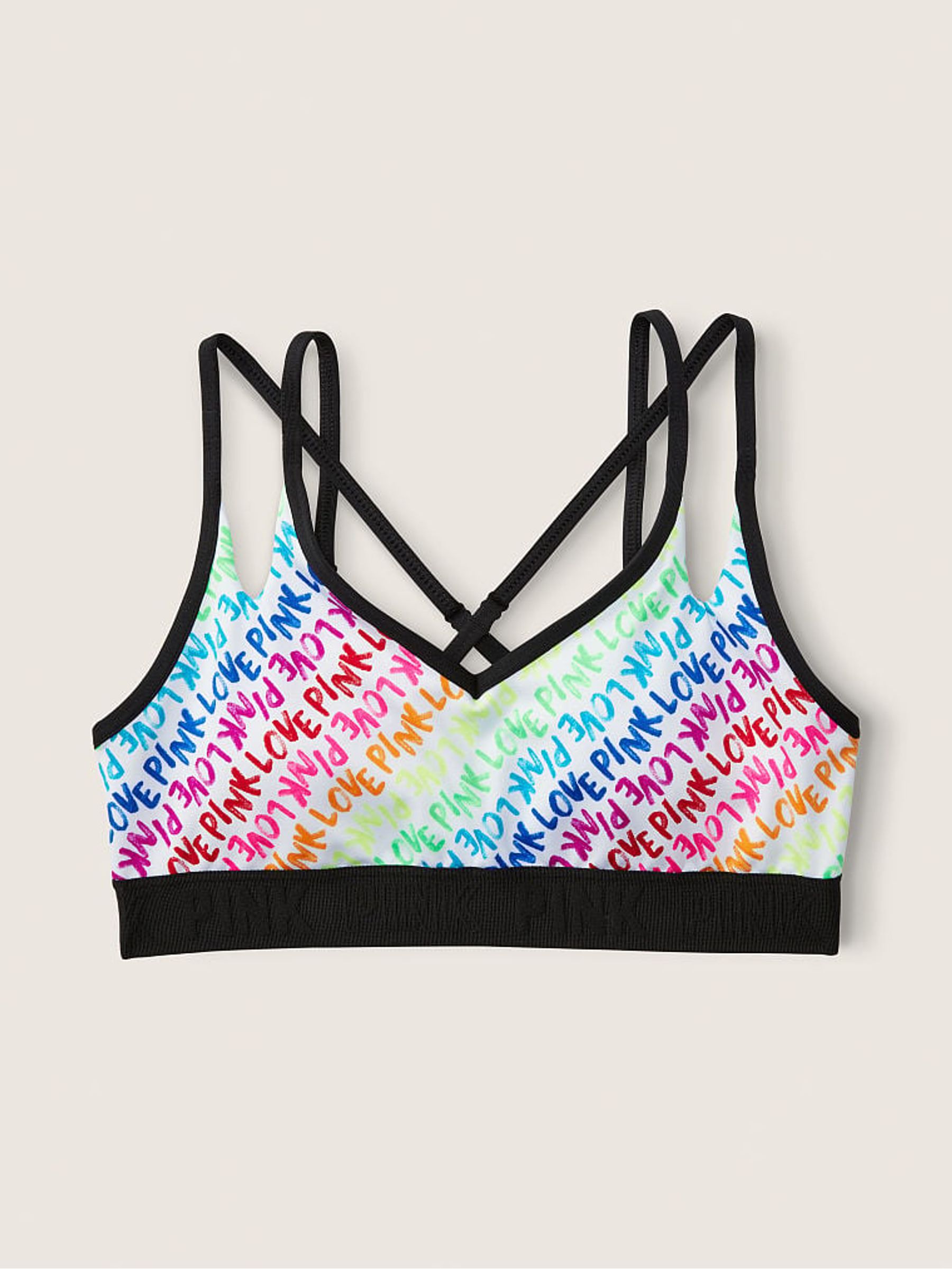 Buy Victoria s Secret Optic White Rainbow Logo Ultimate Strappy back Lightly Lined Bra from the Victoria s Secret UK online shop