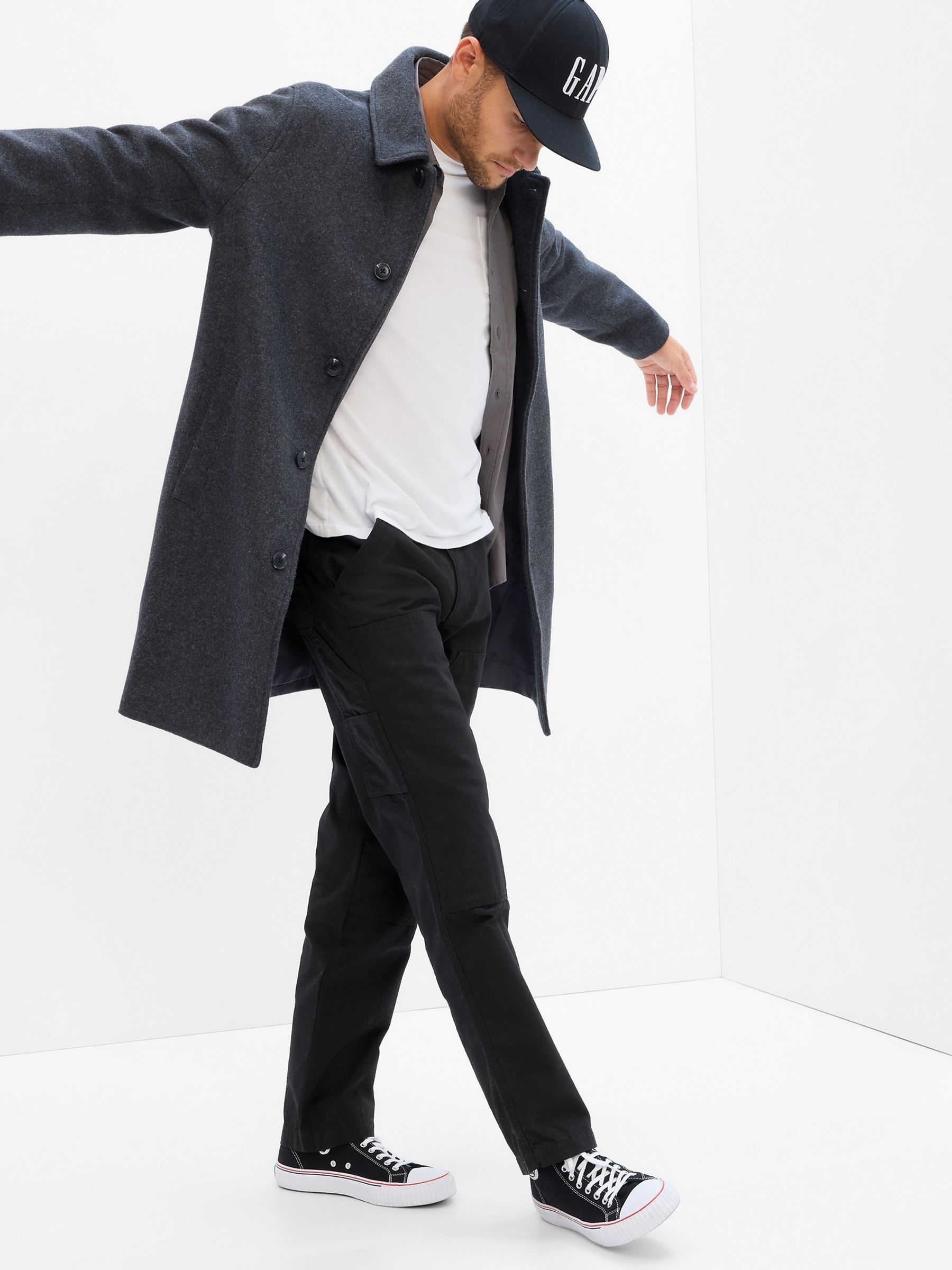 Black Carpenter Straight Fit Trousers