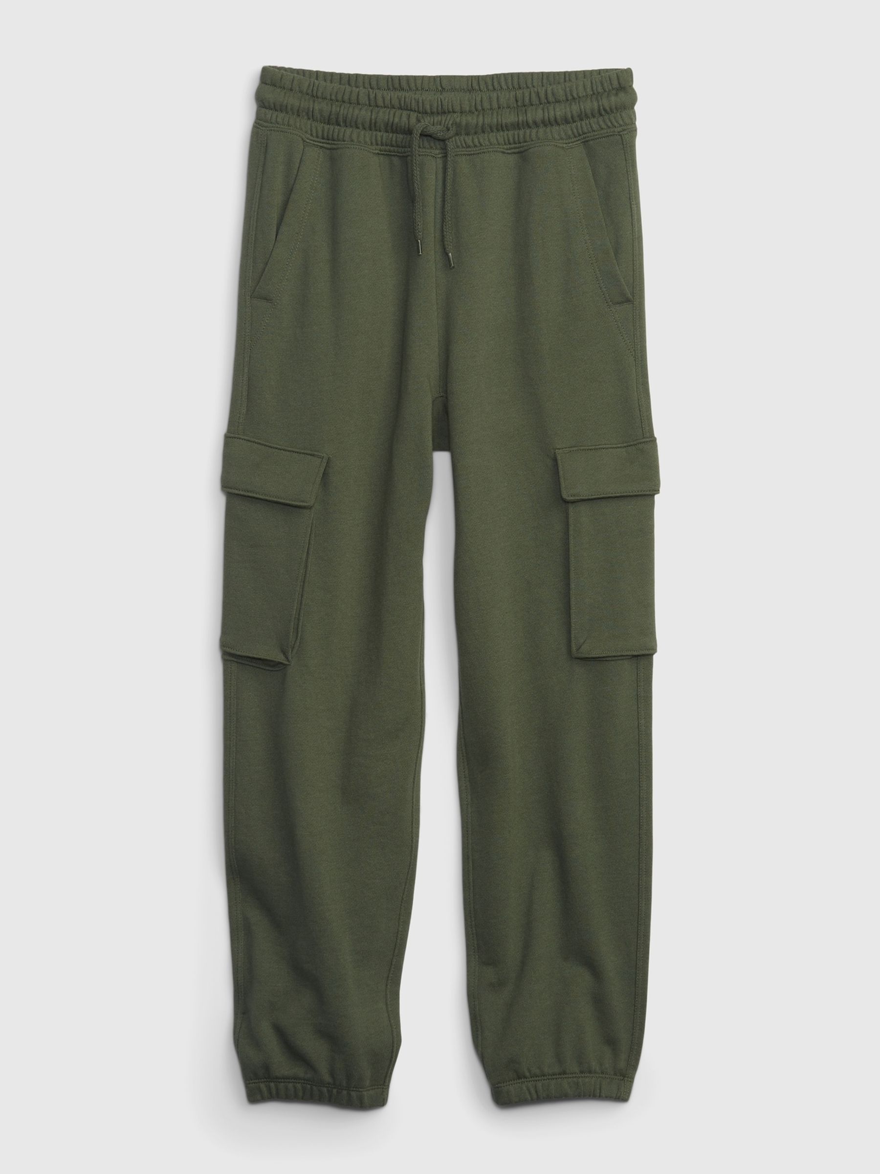Green French Terry Cargo Joggers 4 12yrs