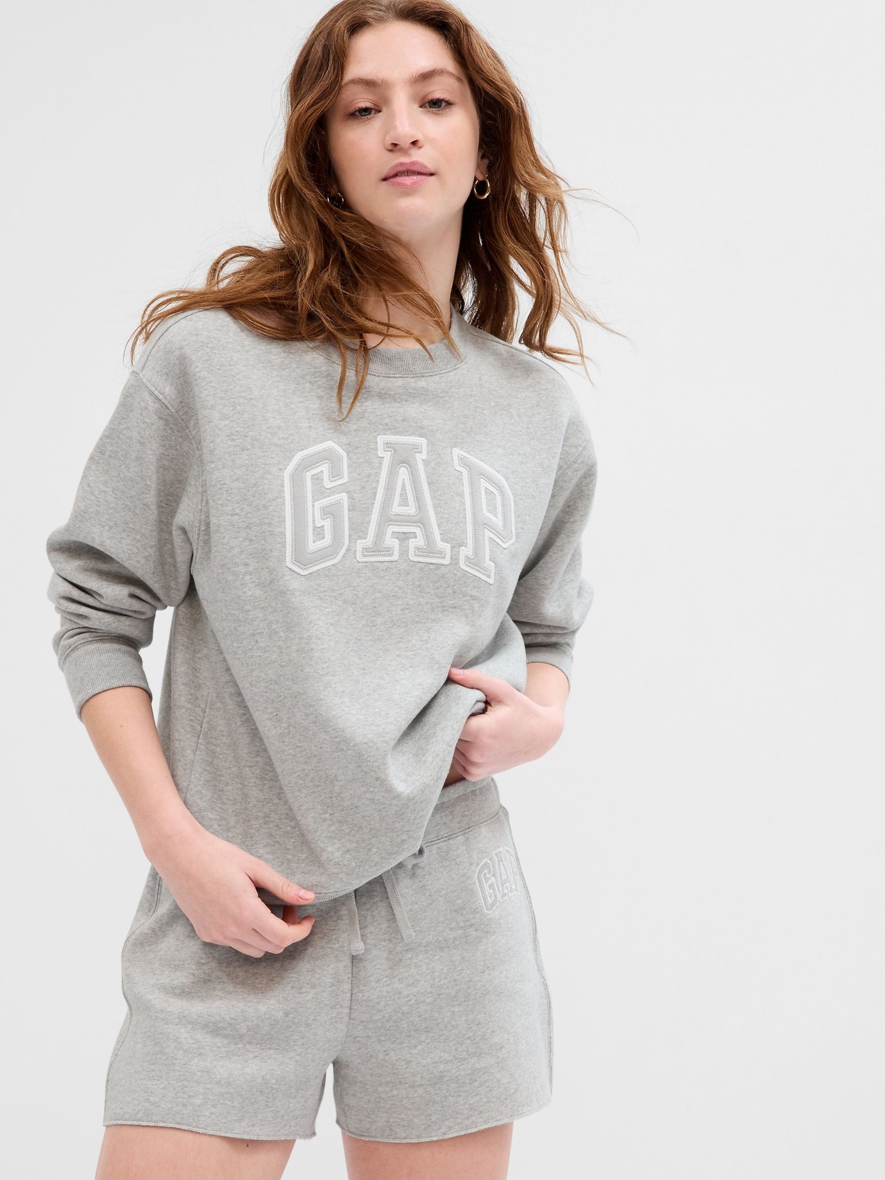 Light Grey Logo Crew Neck Sweatshirt