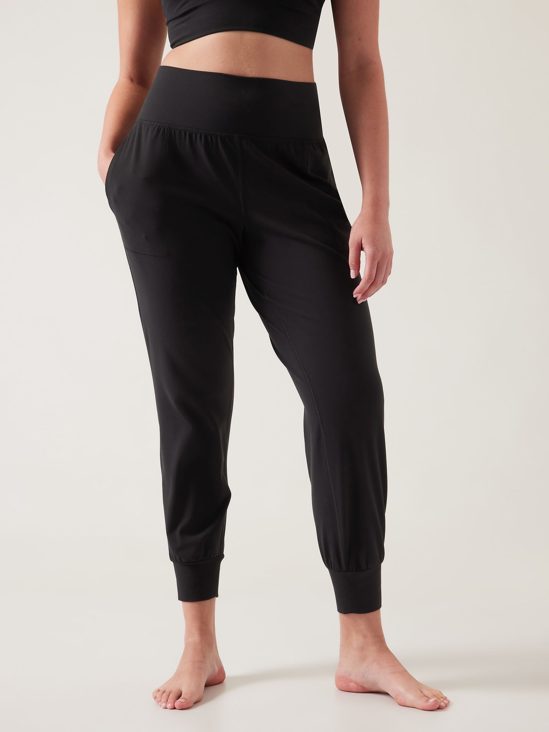 High waisted slim fit joggers on sale