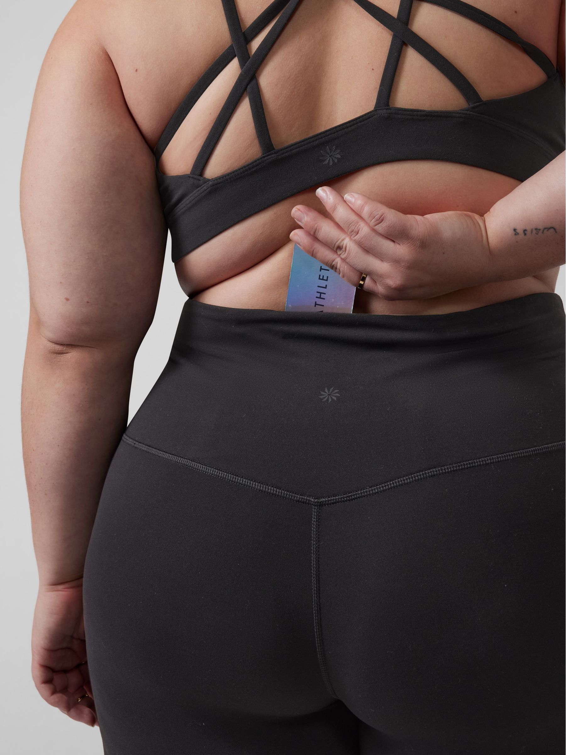 Athleta Black Elation High Waisted Leggings