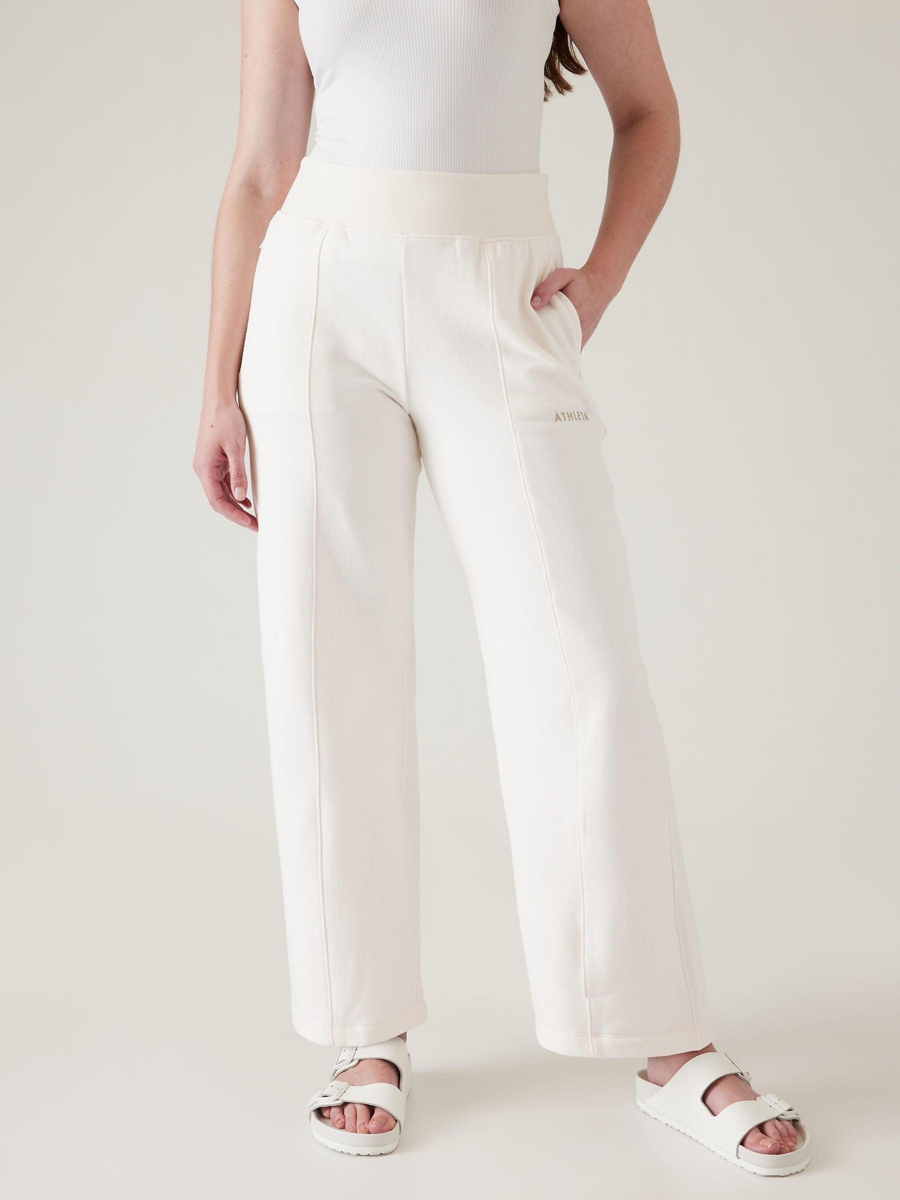 Buy Athleta Cream Straight Leg Sweatpant Joggers from the Gap online shop