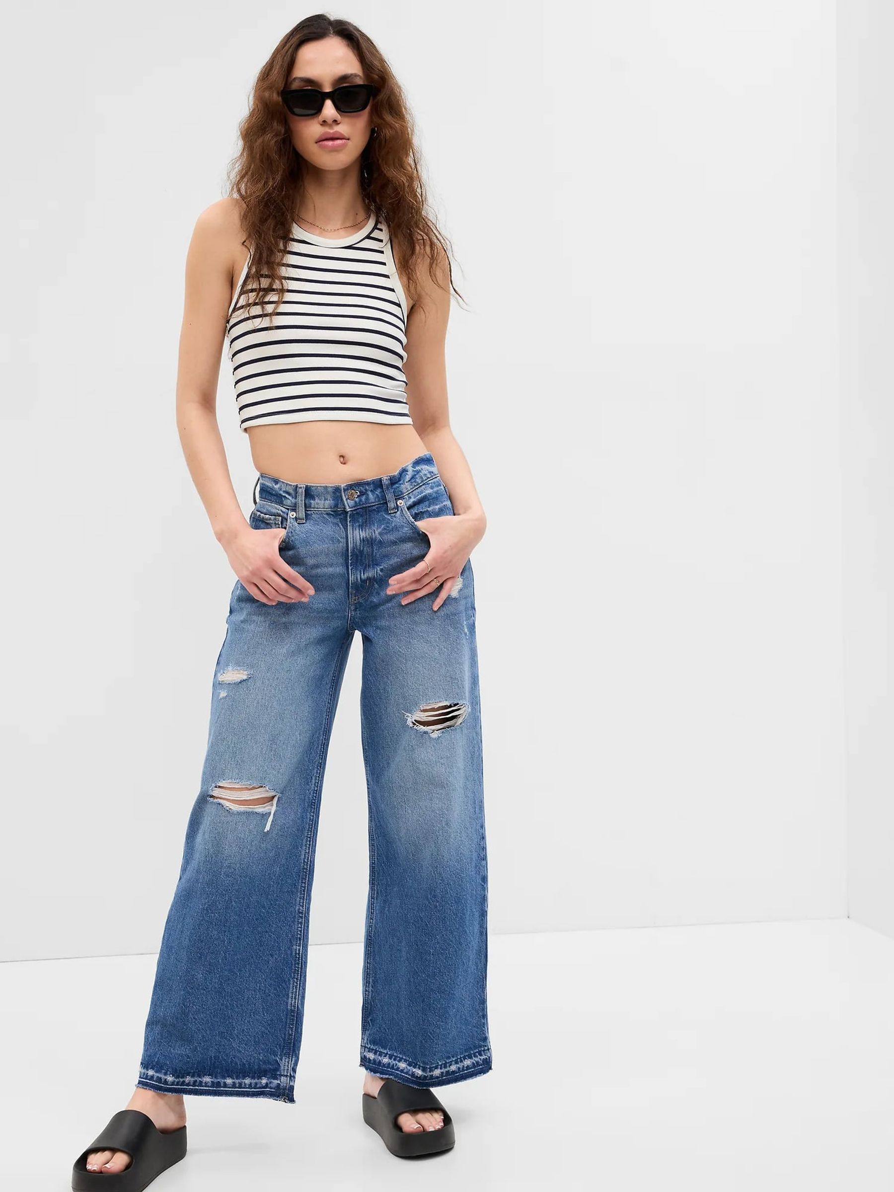 Ripped jeans gap clearance