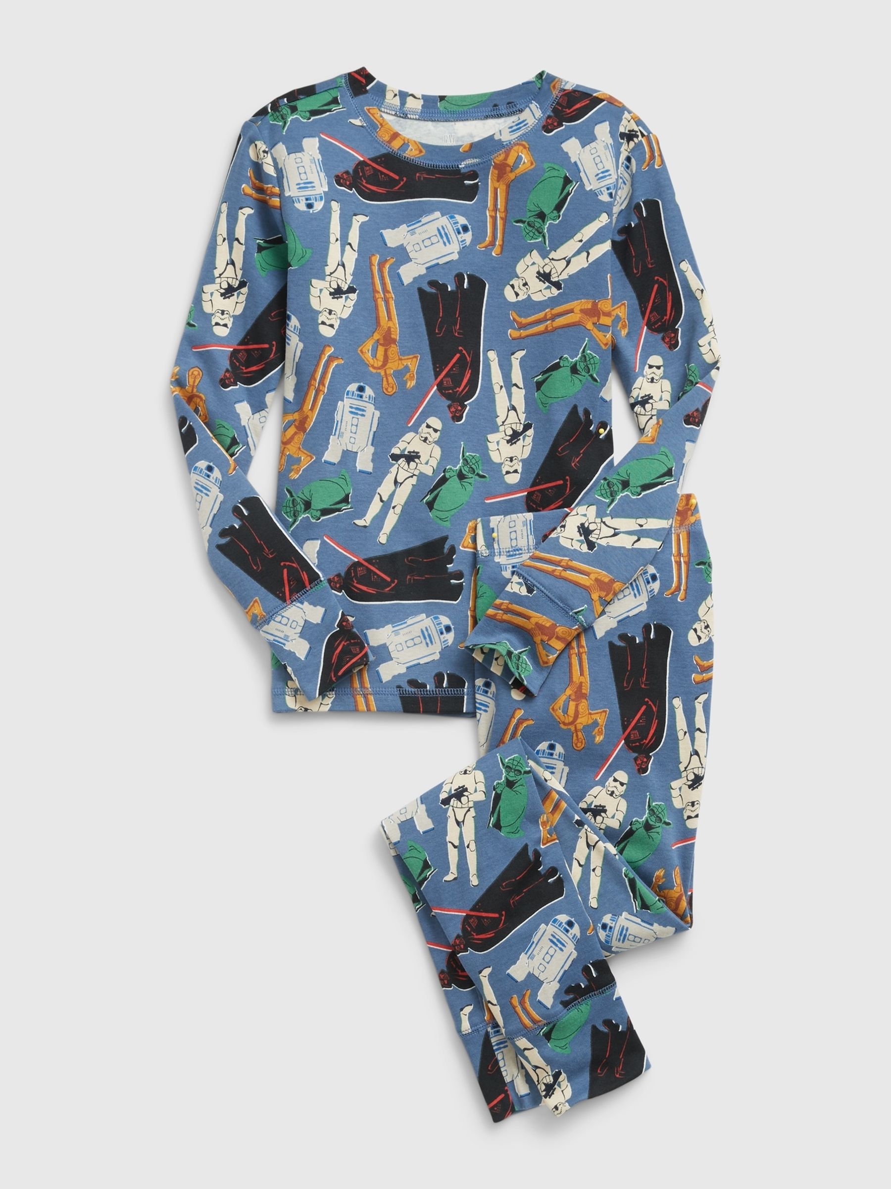 Buy Blue Star Wars Organic Cotton Long Sleeve Pyjama Set from the Gap online shop