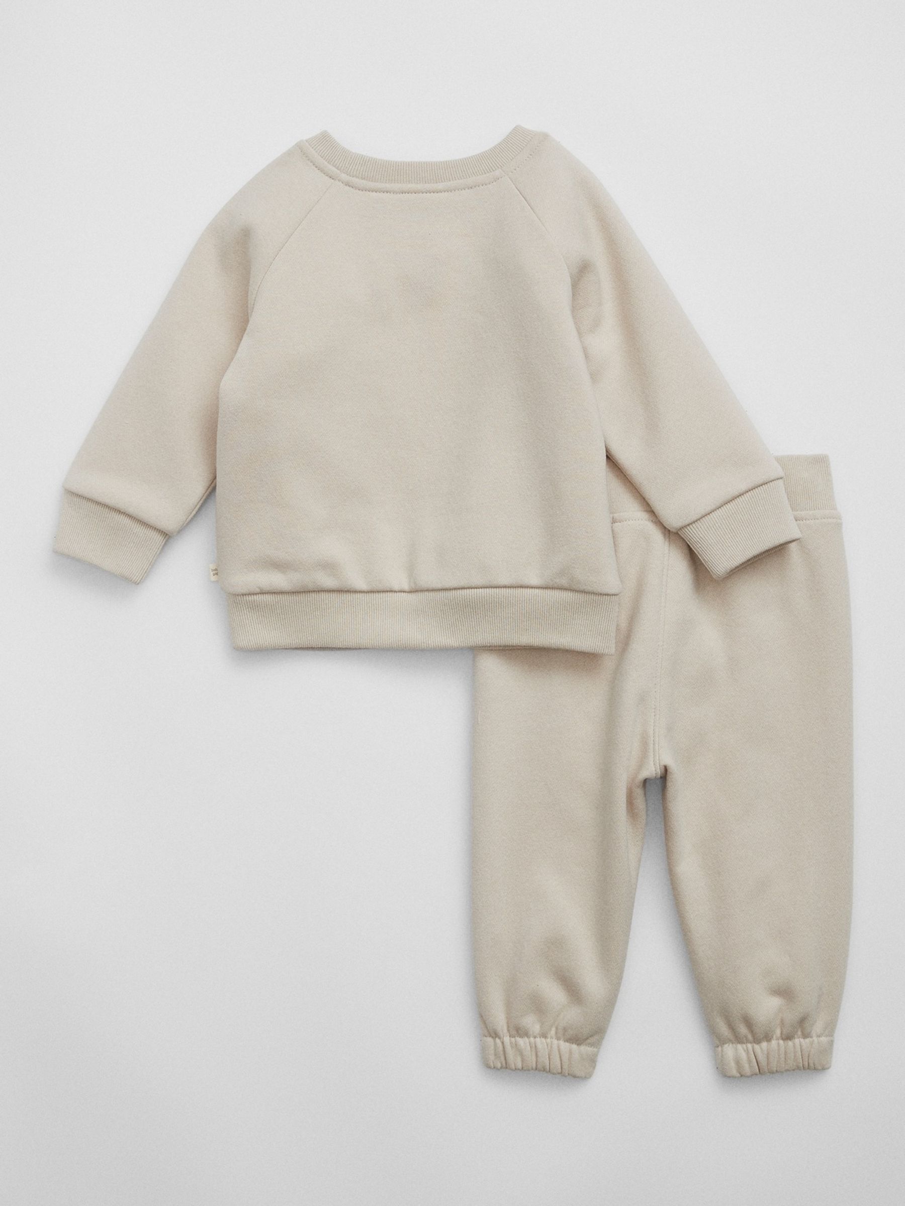 Neutral Brannan Bear Two Piece Jogger Outfit Set
