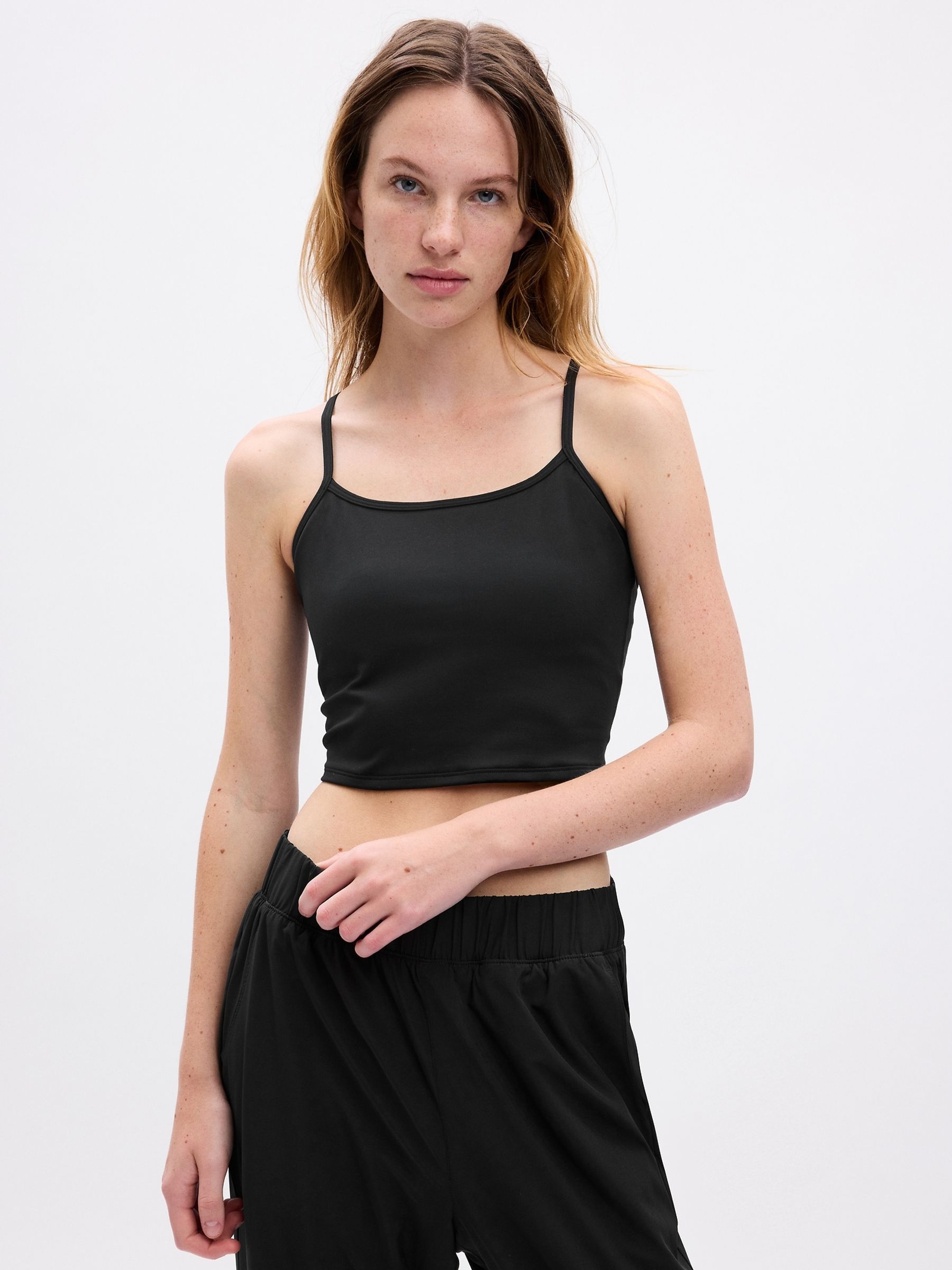 Buy Black Gym Cami Bra Top from the Gap online shop