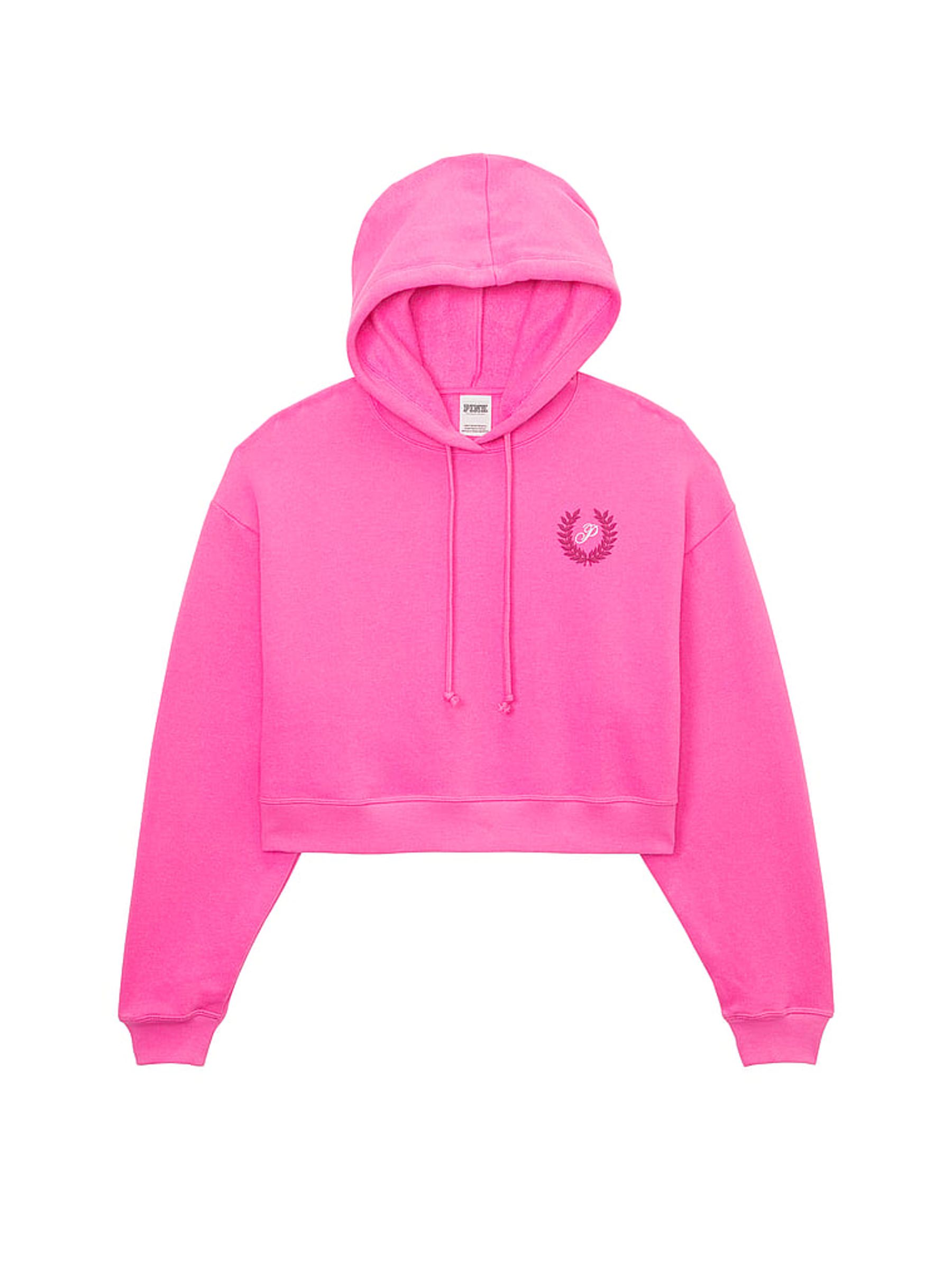 Pink victoria secret crop top hoodie new arrivals