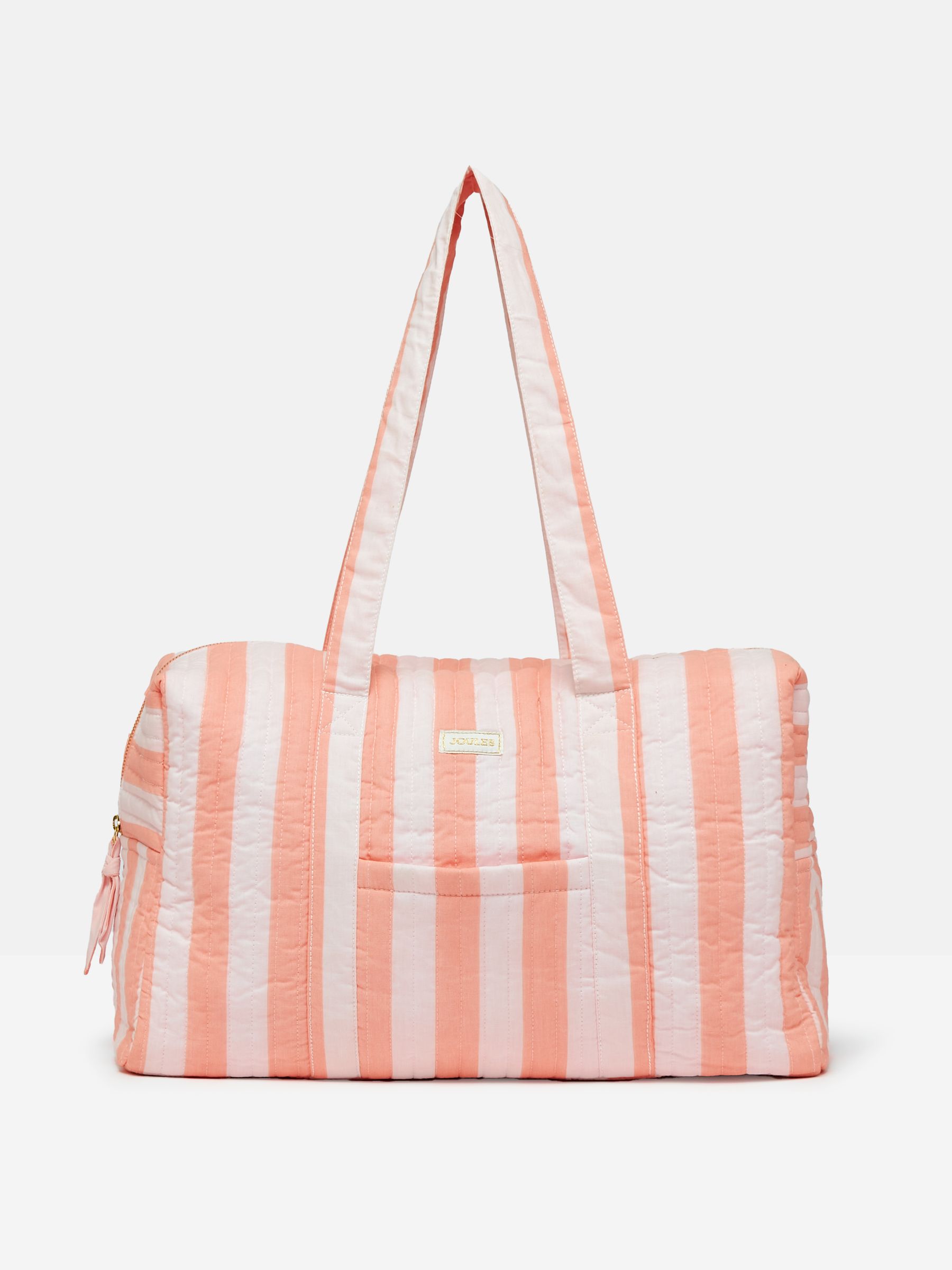 Buy Joules Dolly Pink Orange Striped Weekend Bag from the Joules online shop