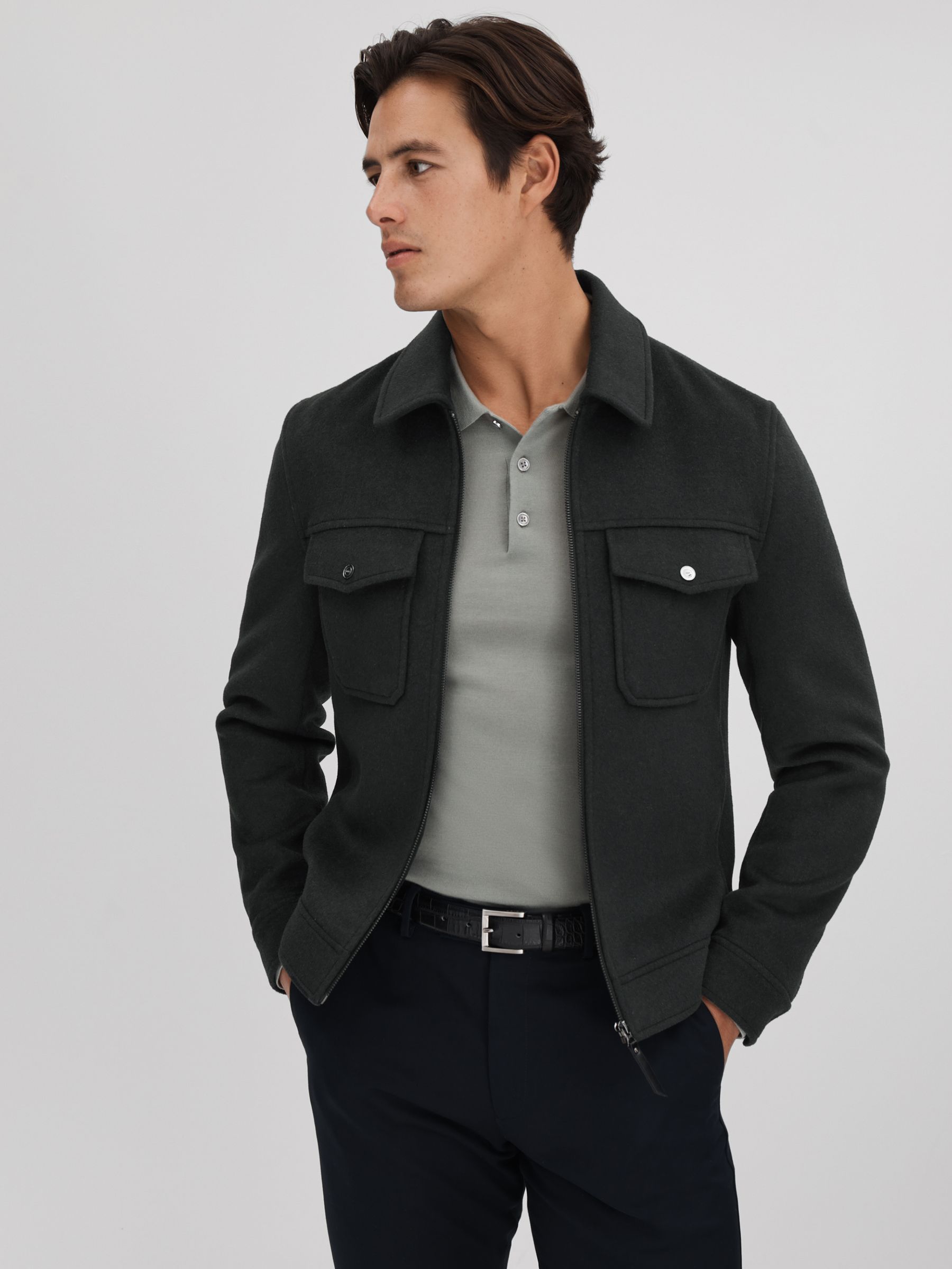 Reiss wool jacket store