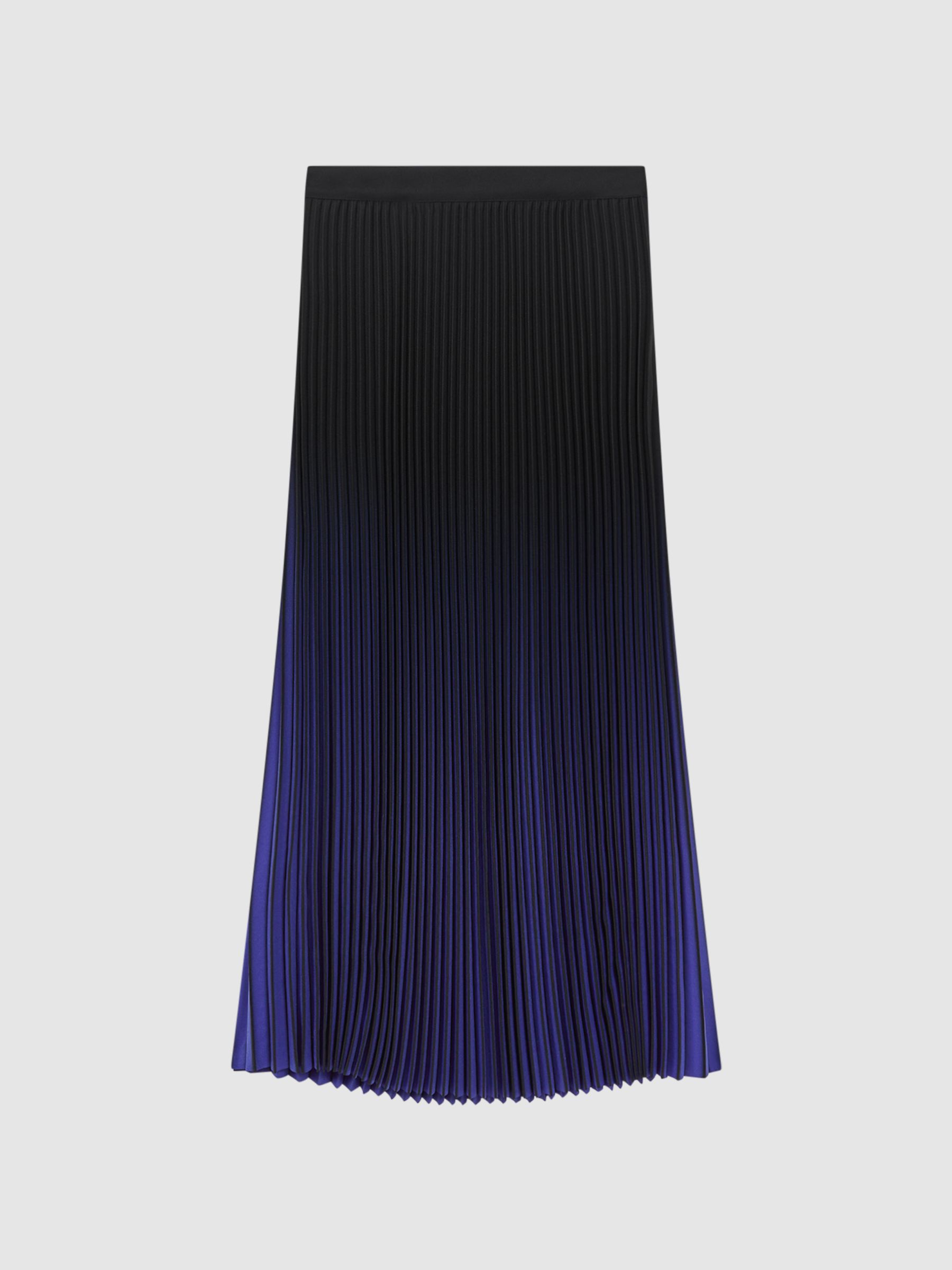 Reiss Ombre Pleated Midi Skirt in Purple REISS