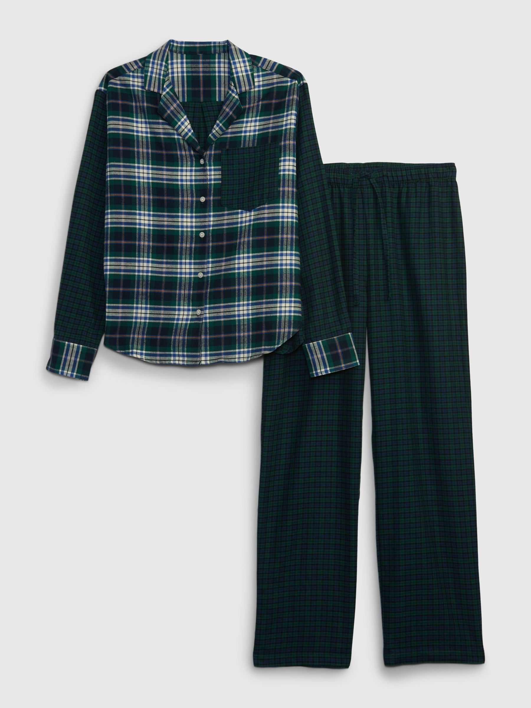 Buy Green Flannel Check Pyjama Shirt Bottoms from the Gap online shop