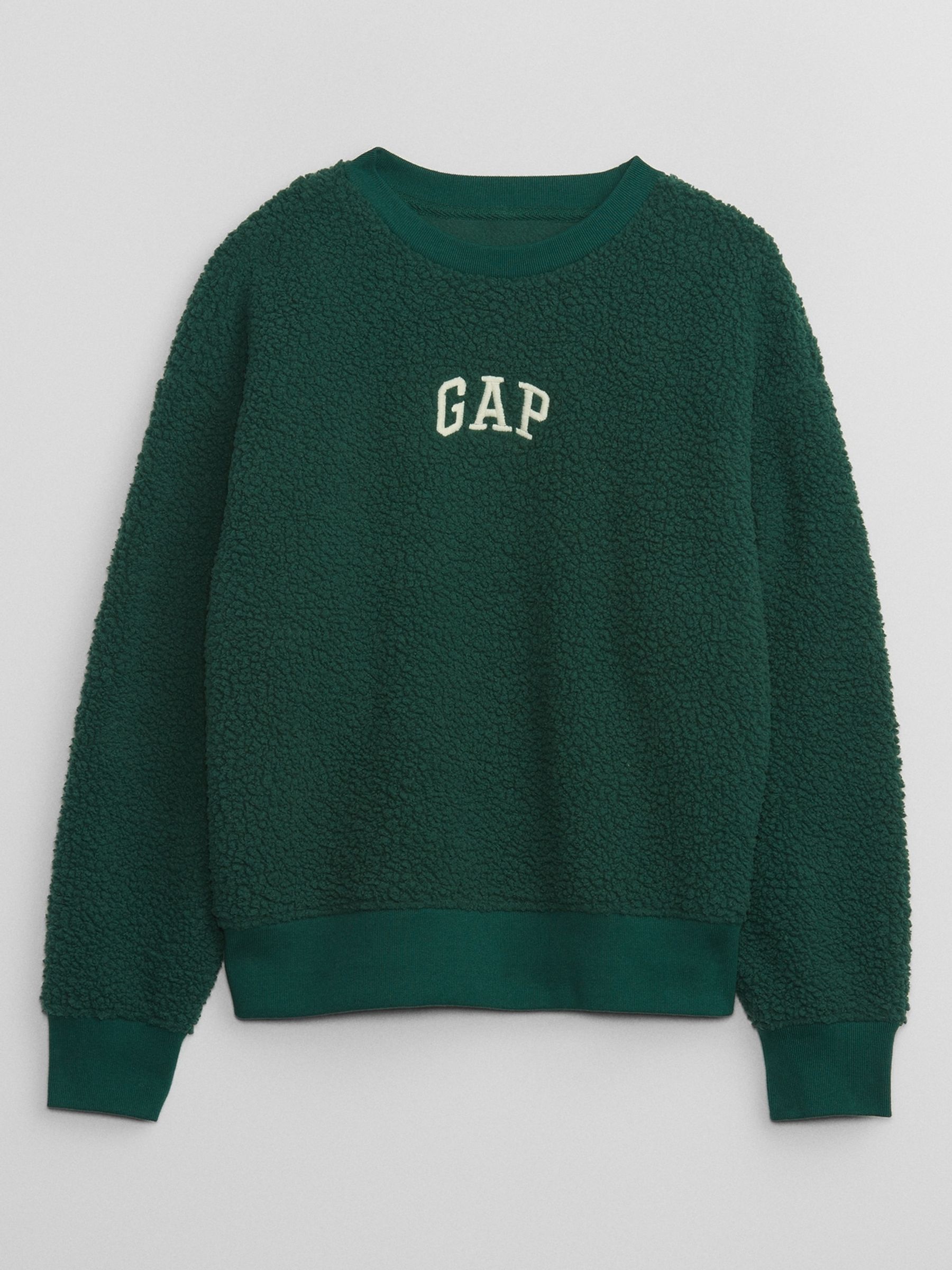 Gap sherpa crewneck sweatshirt 2025