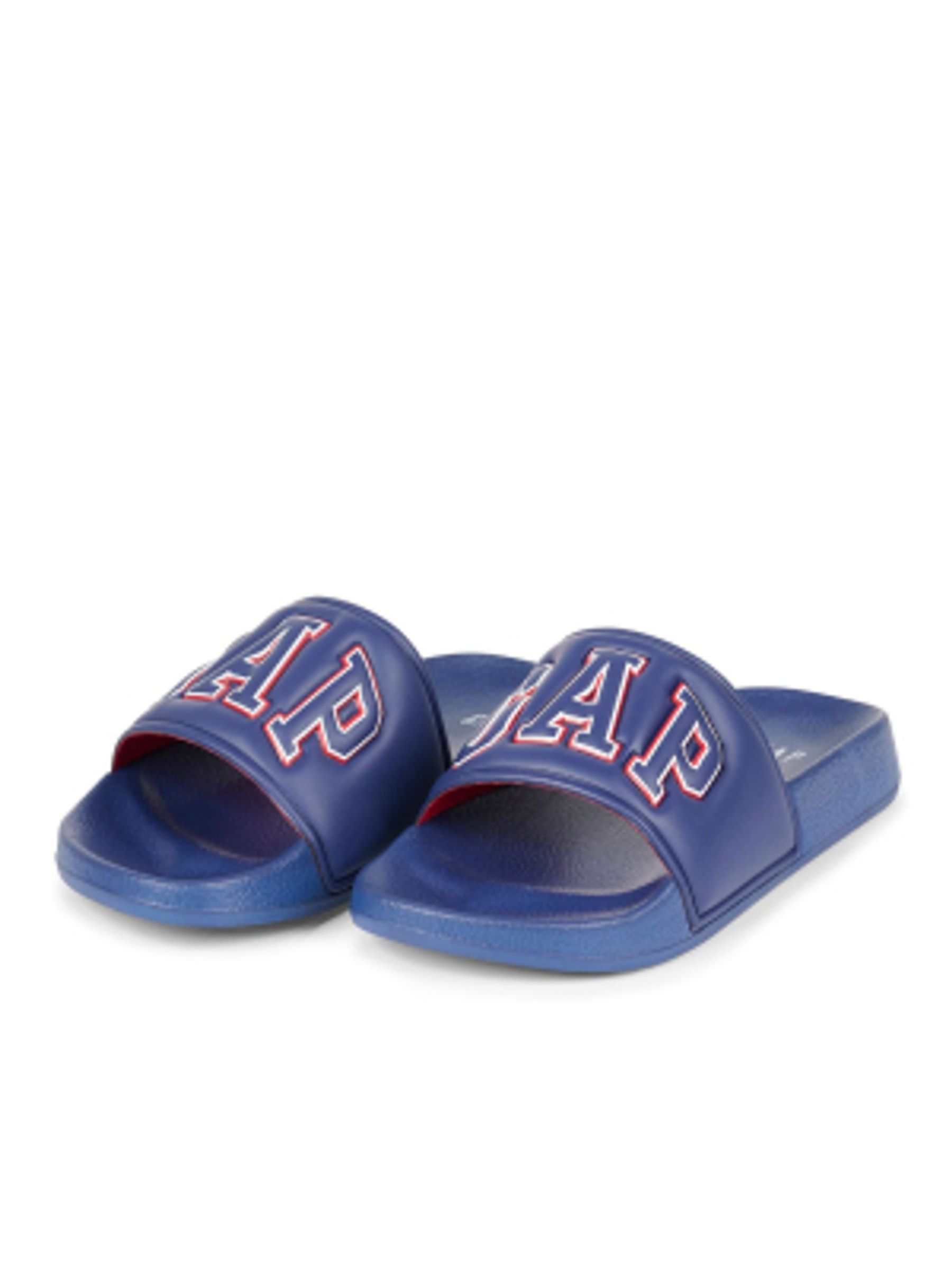Buy Navy Blue Kids Austin Logo Sliders from the Gap online shop