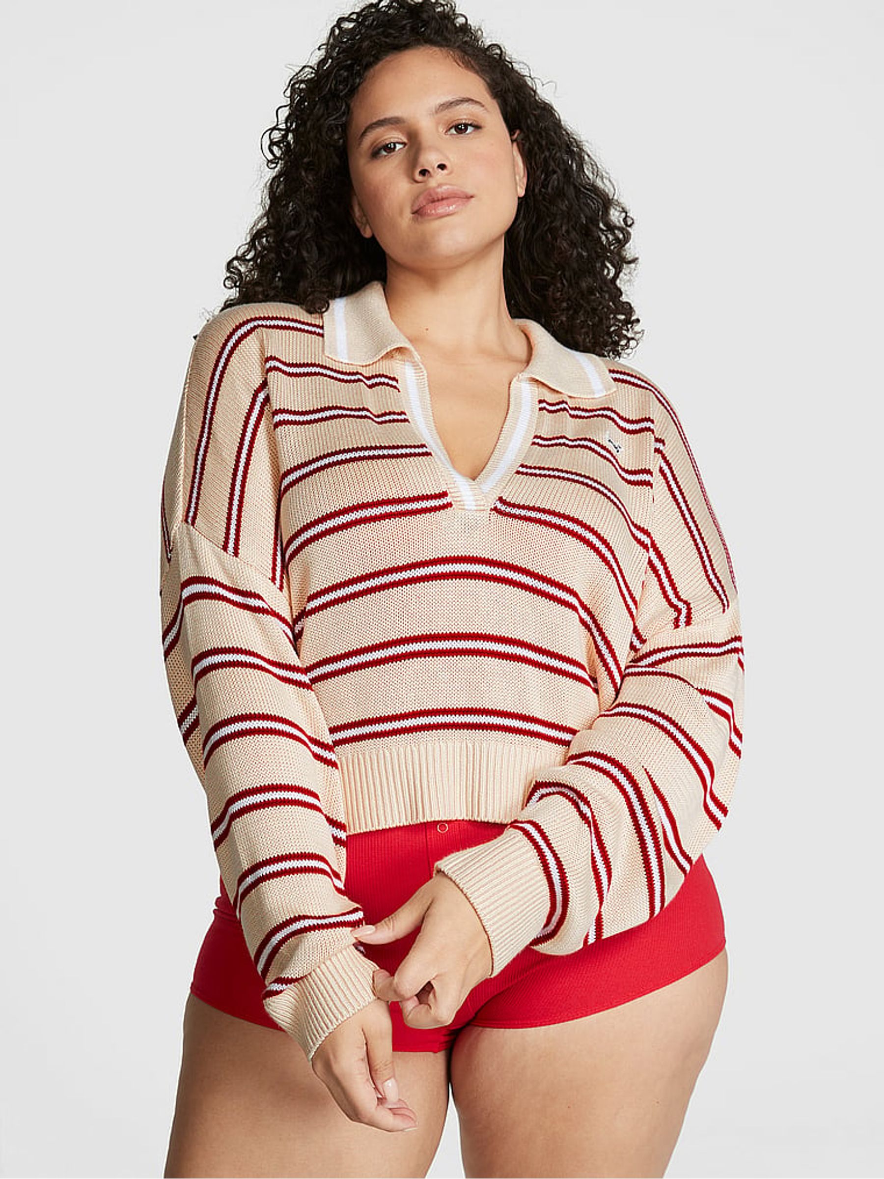 Canvas Cream V Neck Jumper