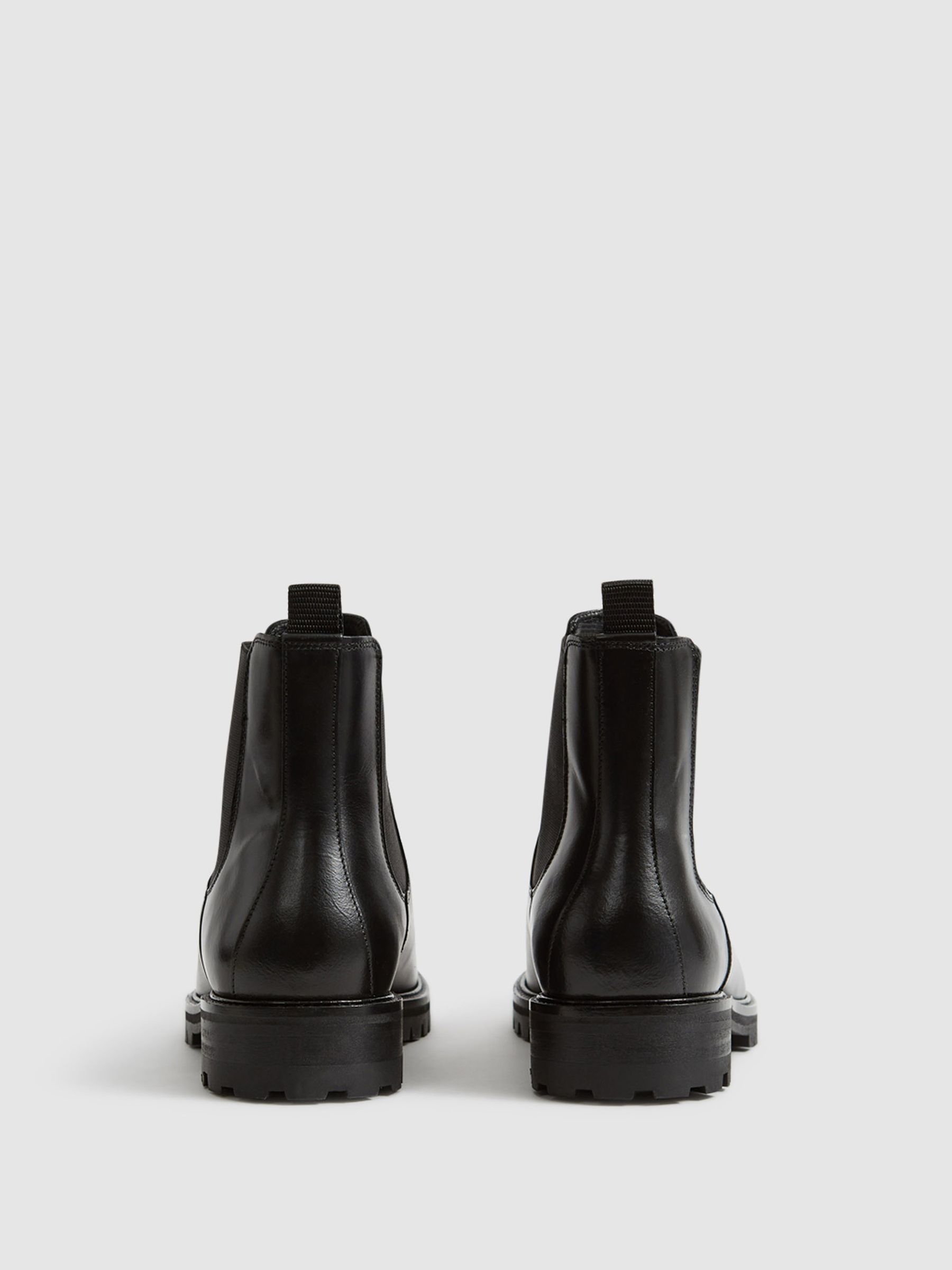 Reiss Leather Chelsea Boots in Black REISS