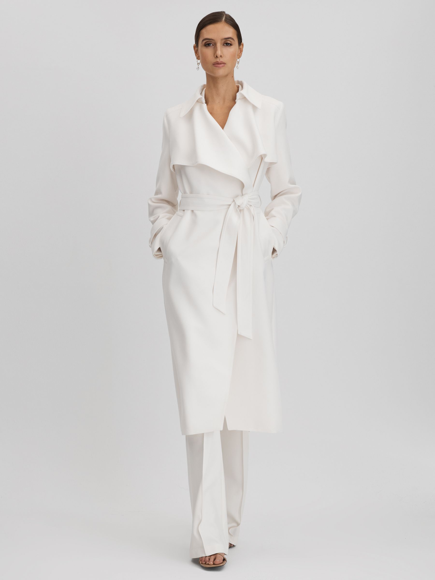 Plus size white trench coat cheap