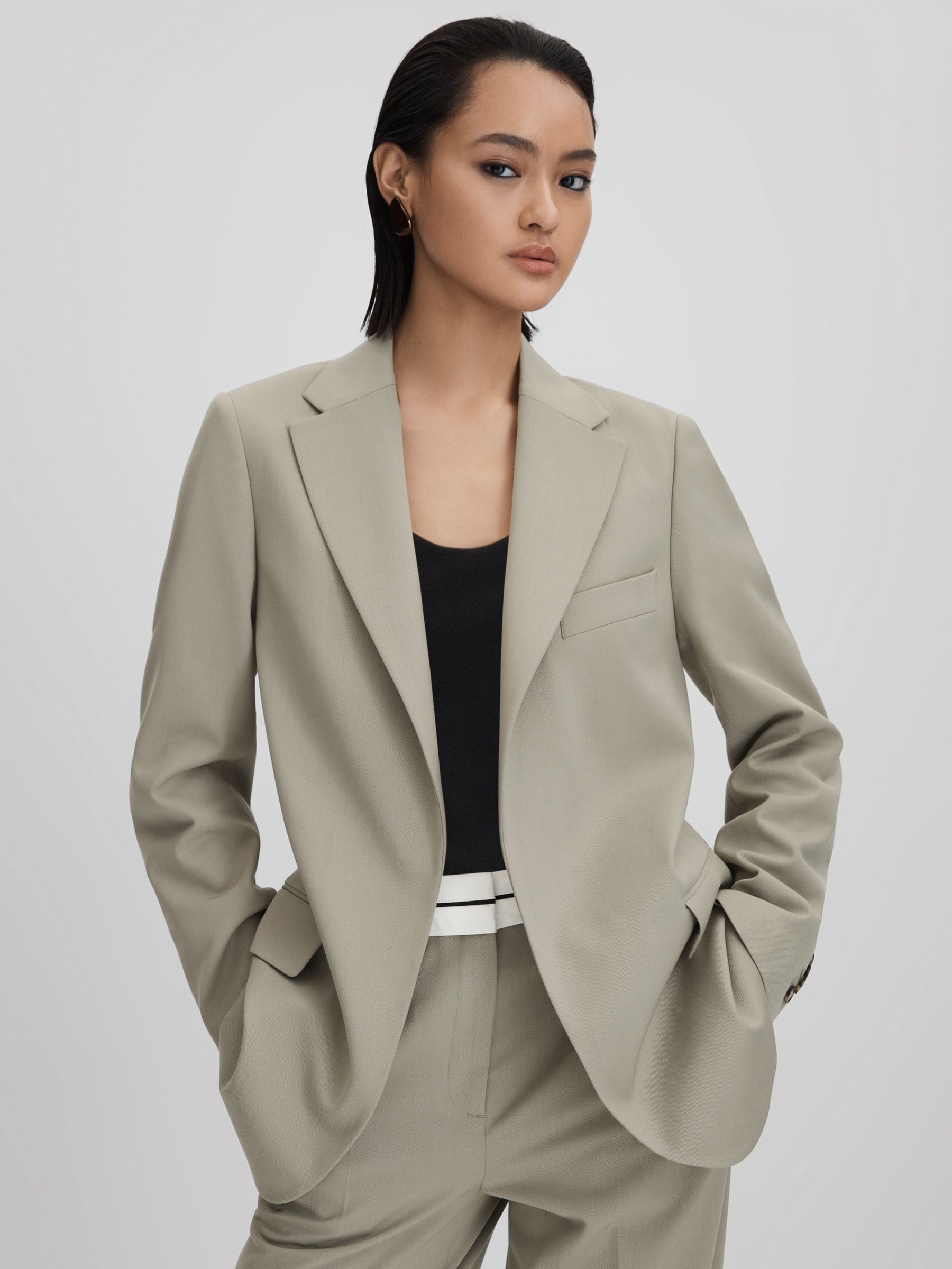 Reiss green blazer shop