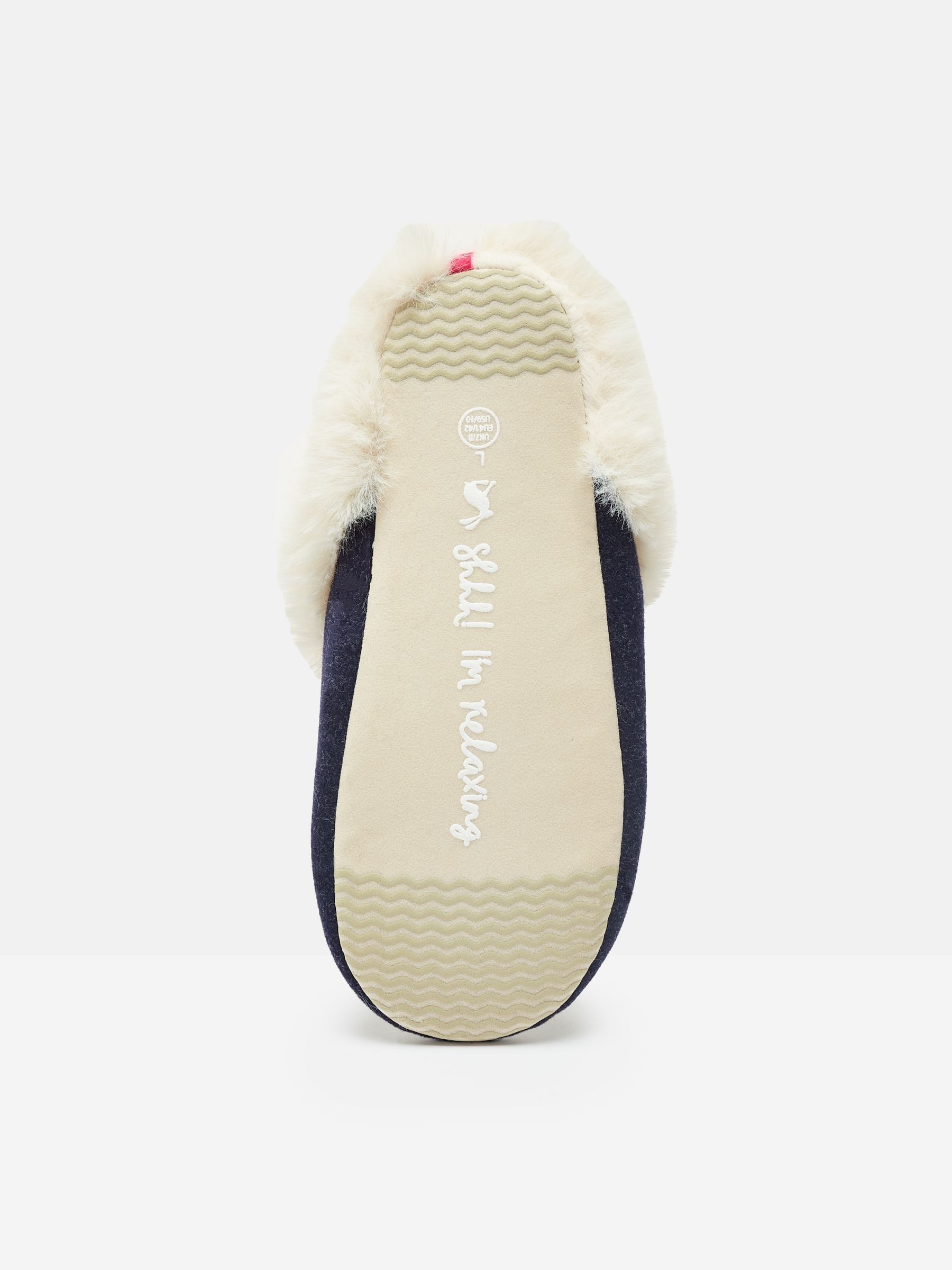 Buy Joules Slippet Luxe Navy Blue Horse Embroided Slippers from the Joules online shop