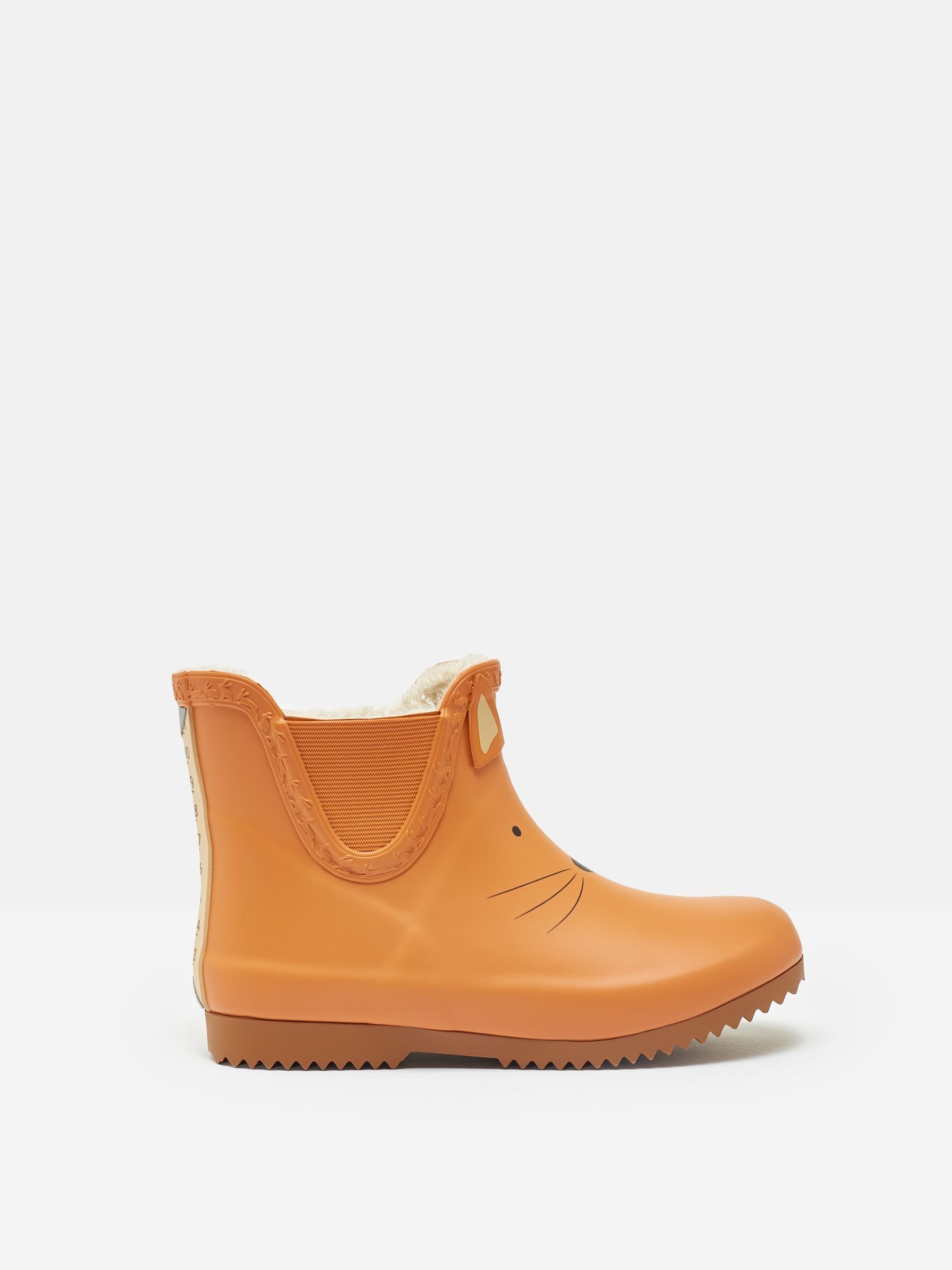 Kids Raindance Orange Kids Character Fleece Lined Ankle Wellies Joules