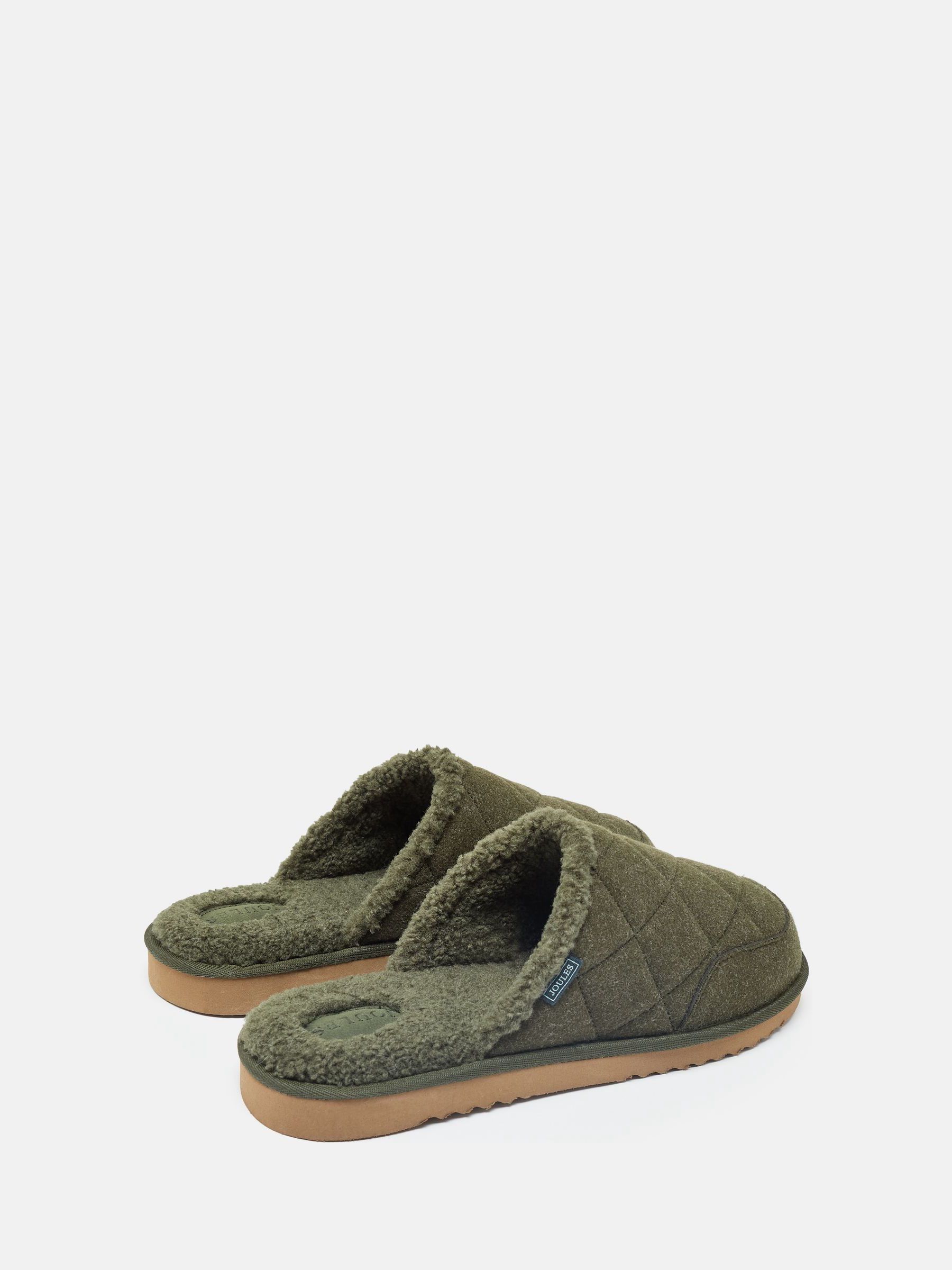 Dark green slippers store