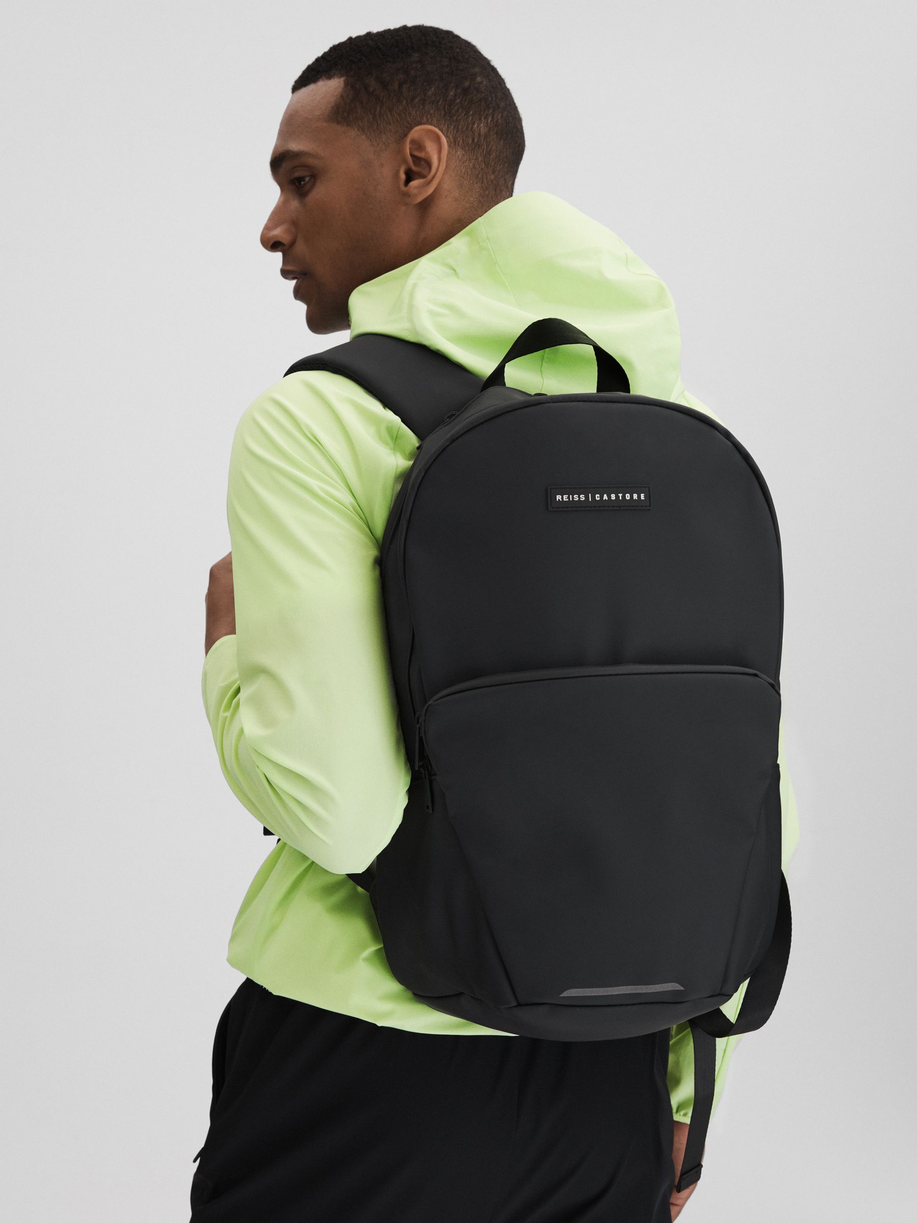 Reiss Castore Adjustable Backpack in Black REISS