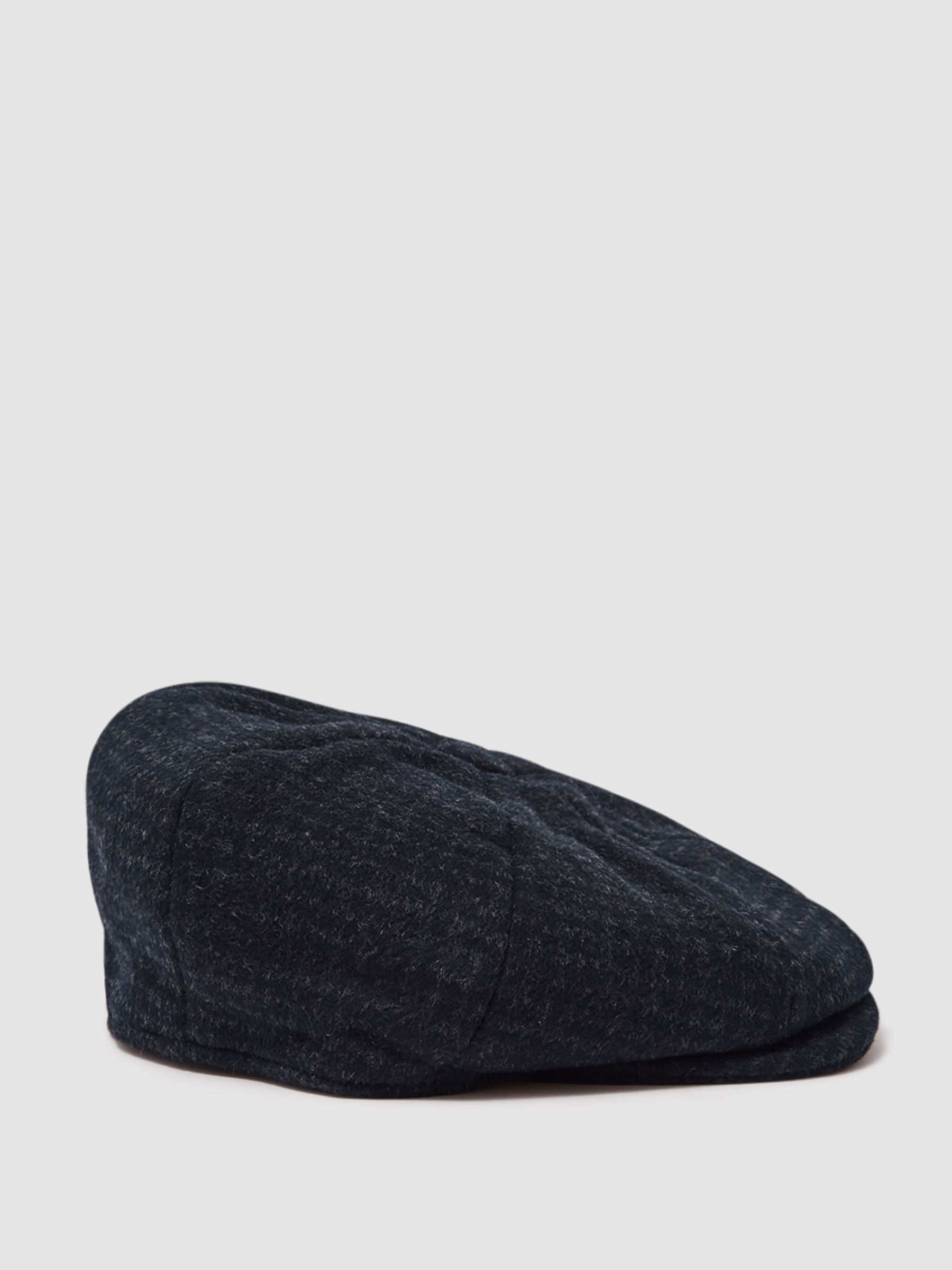 Reiss Wool Blend Baker Boy Cap in Navy REISS