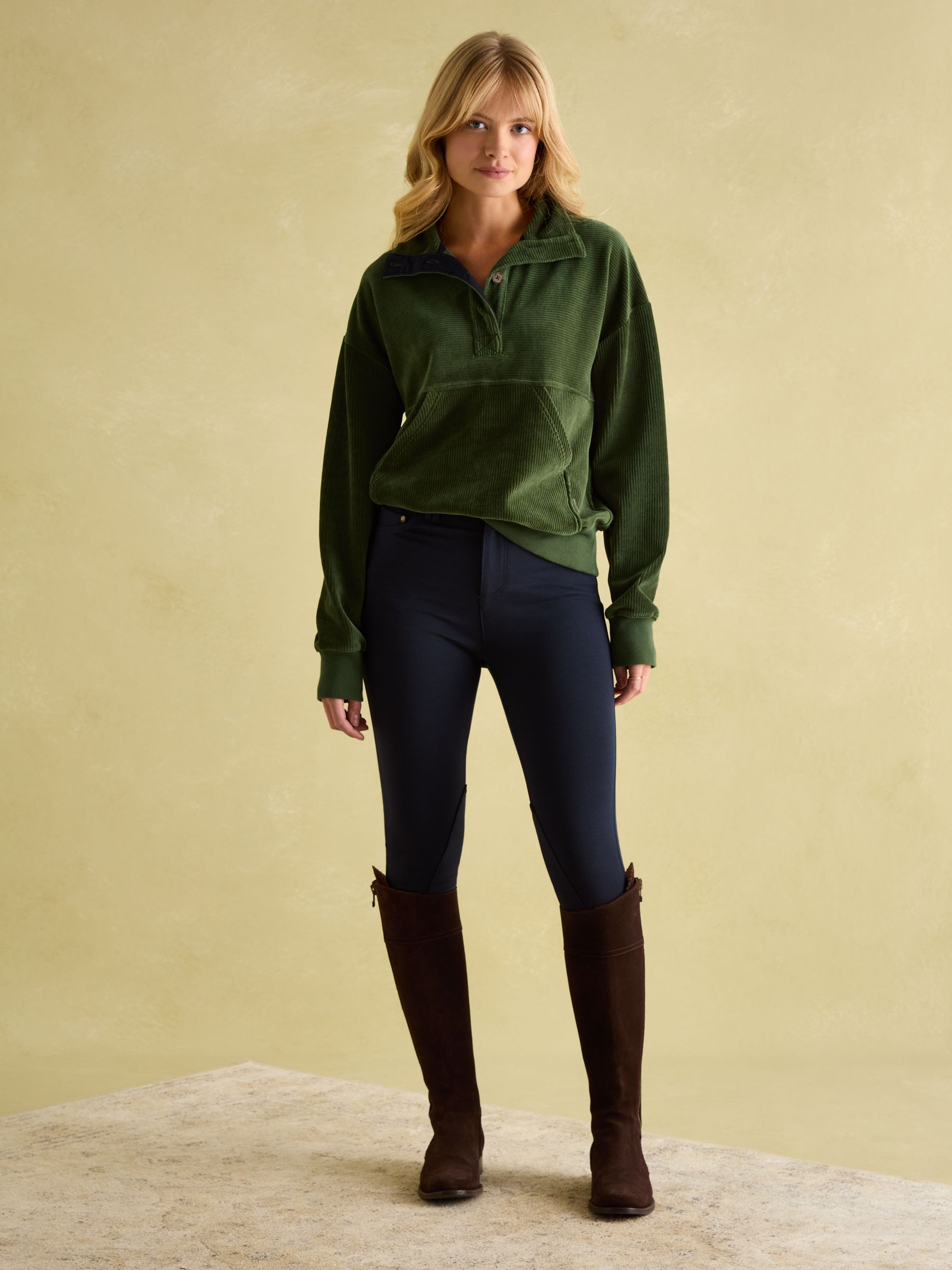 Renee Green Corduroy Sweatshirt Joules