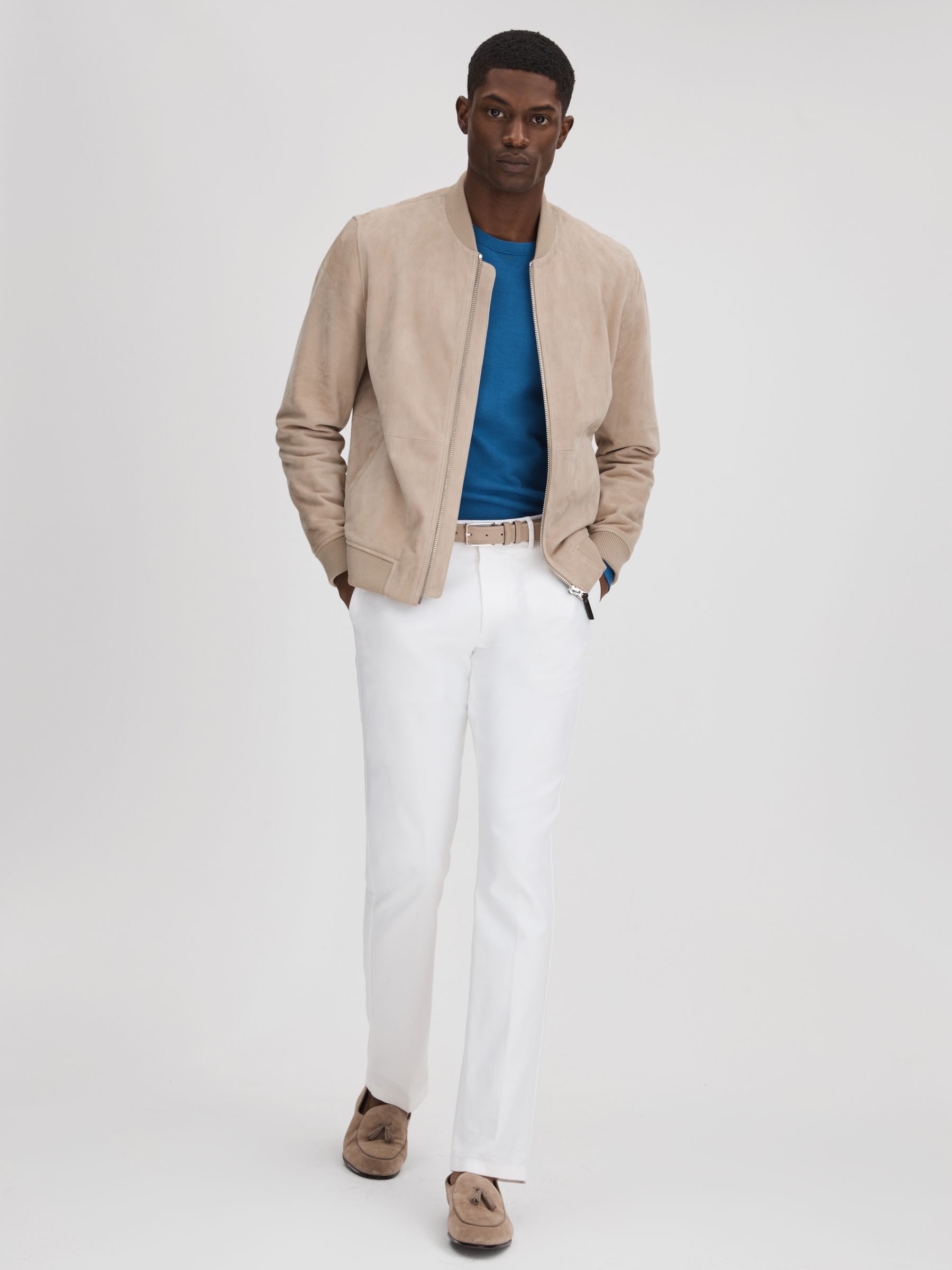 Reiss suede bomber jacket clearance
