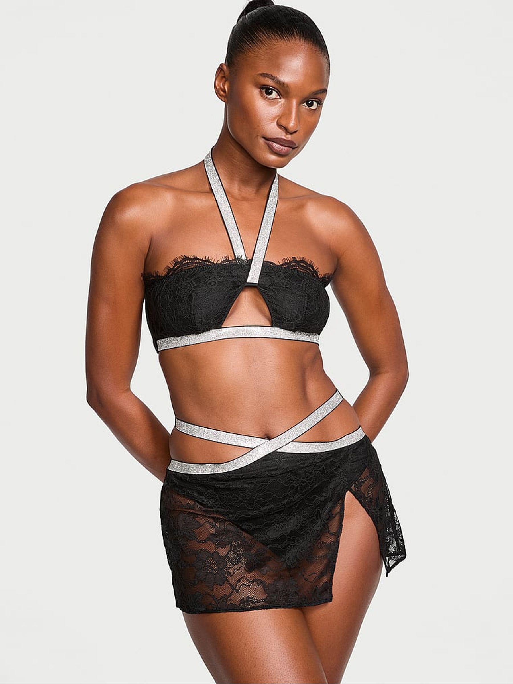 Buy Victoria s Secret Black Bling Halter Set from the Victoria s Secret UK online shop