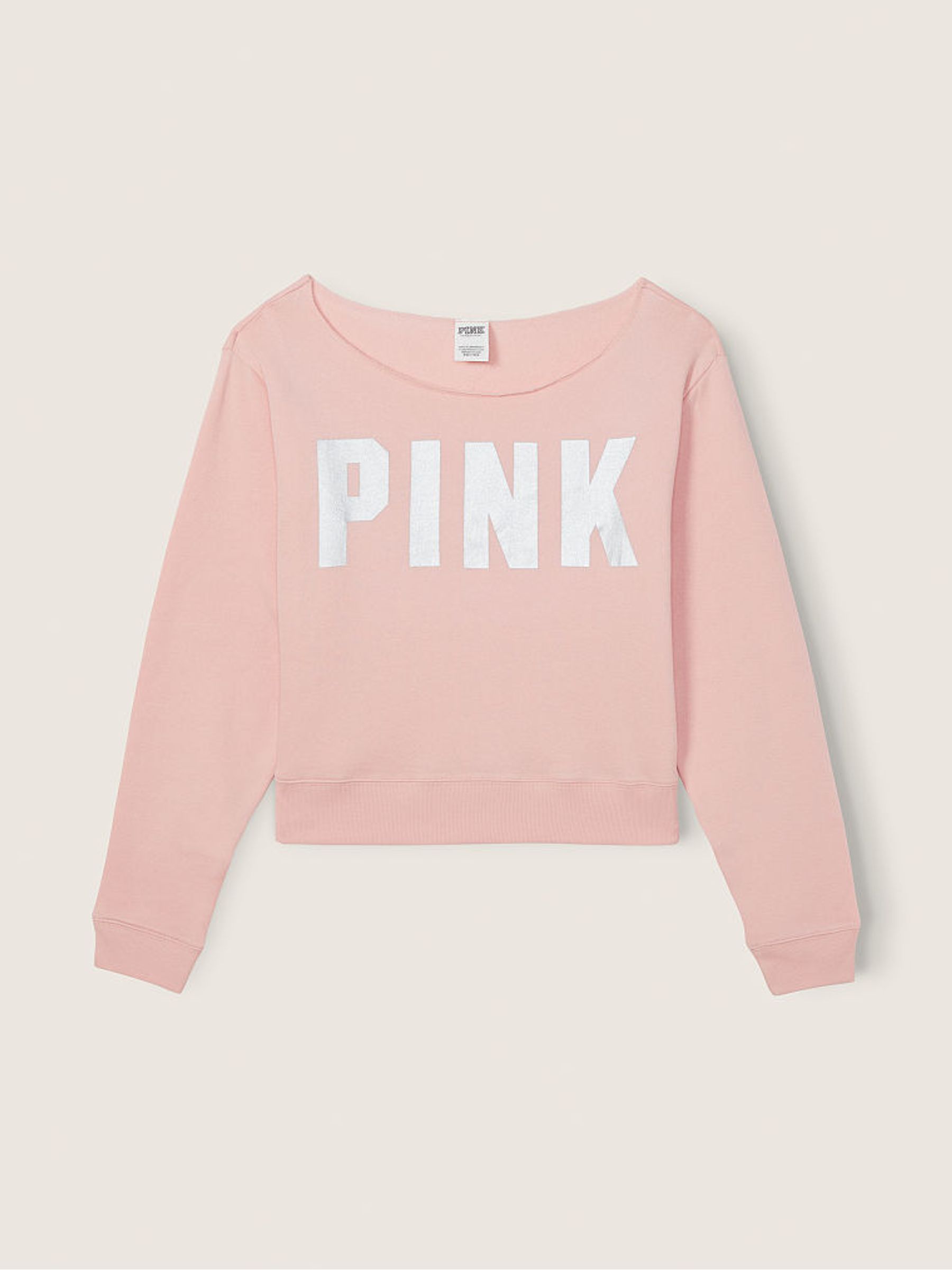 Victoria's secret pink off the shoulder sweatshirt on sale