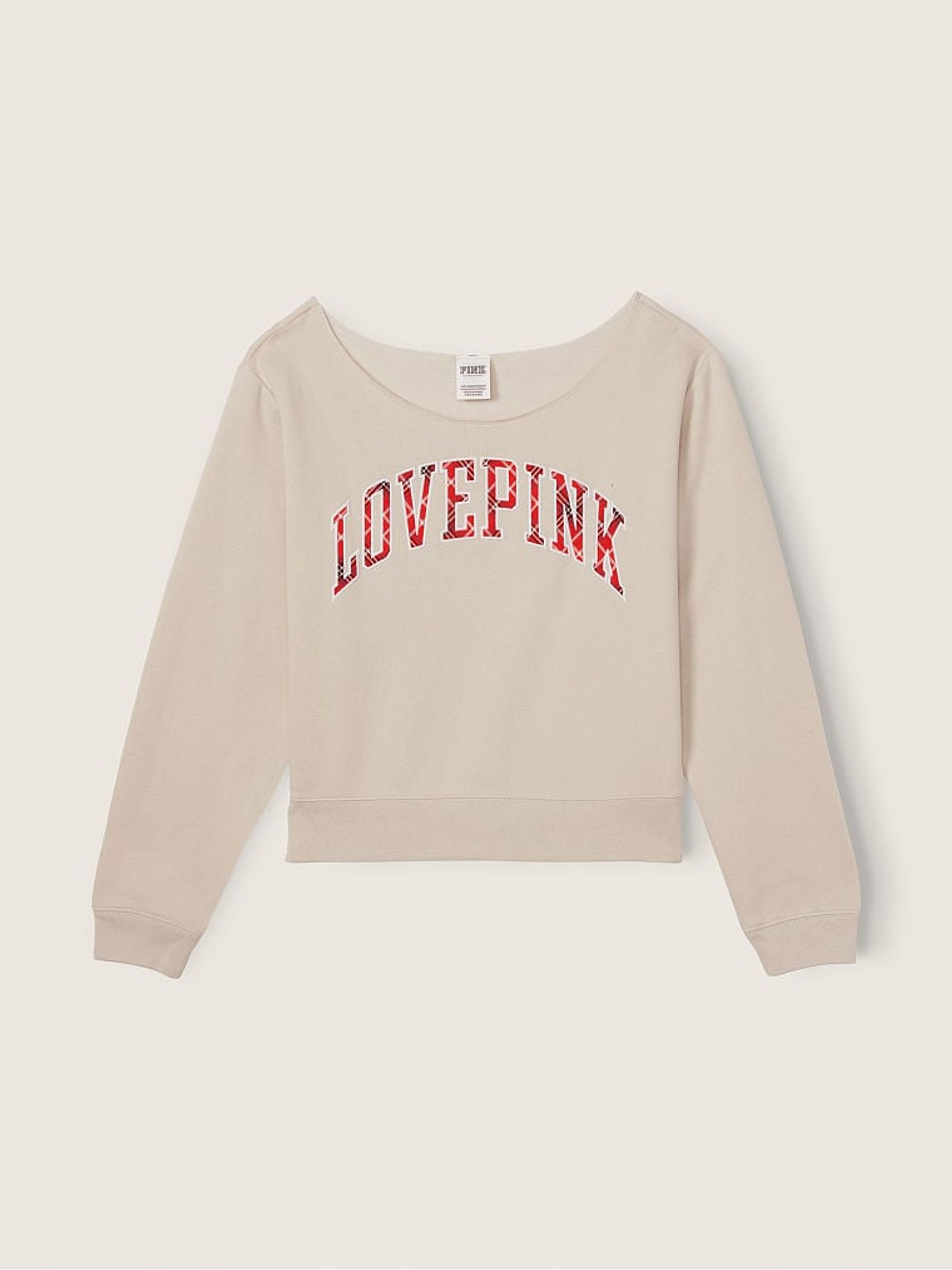 Buy Victoria s Secret Vanilla Bean Cream Everyday Lounge Off The Shoulder Sweatshirt from the Victoria s Secret UK online shop