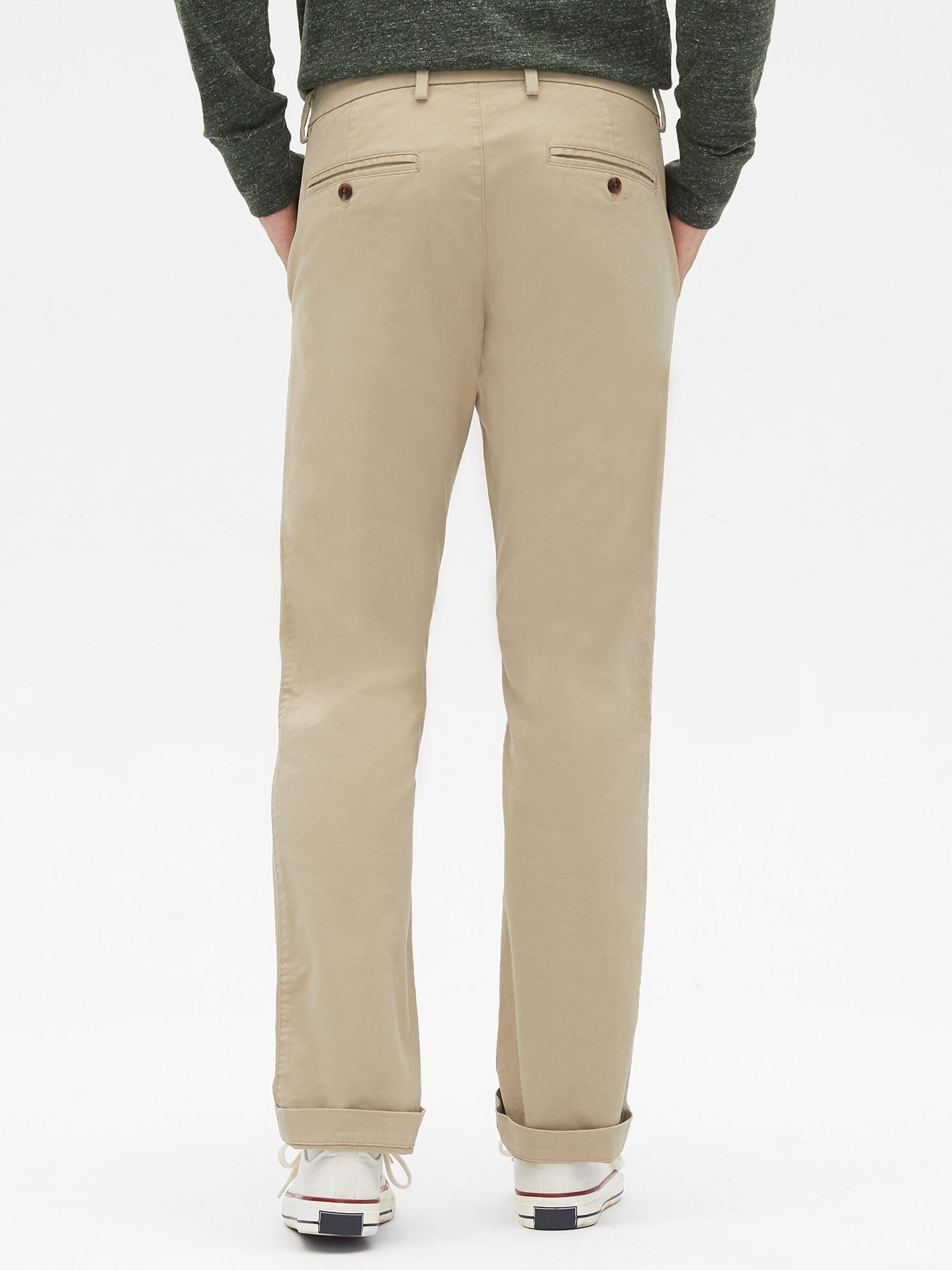 Buy Beige Straight Fit Stretch Essential Chino Trousers from the Gap online shop