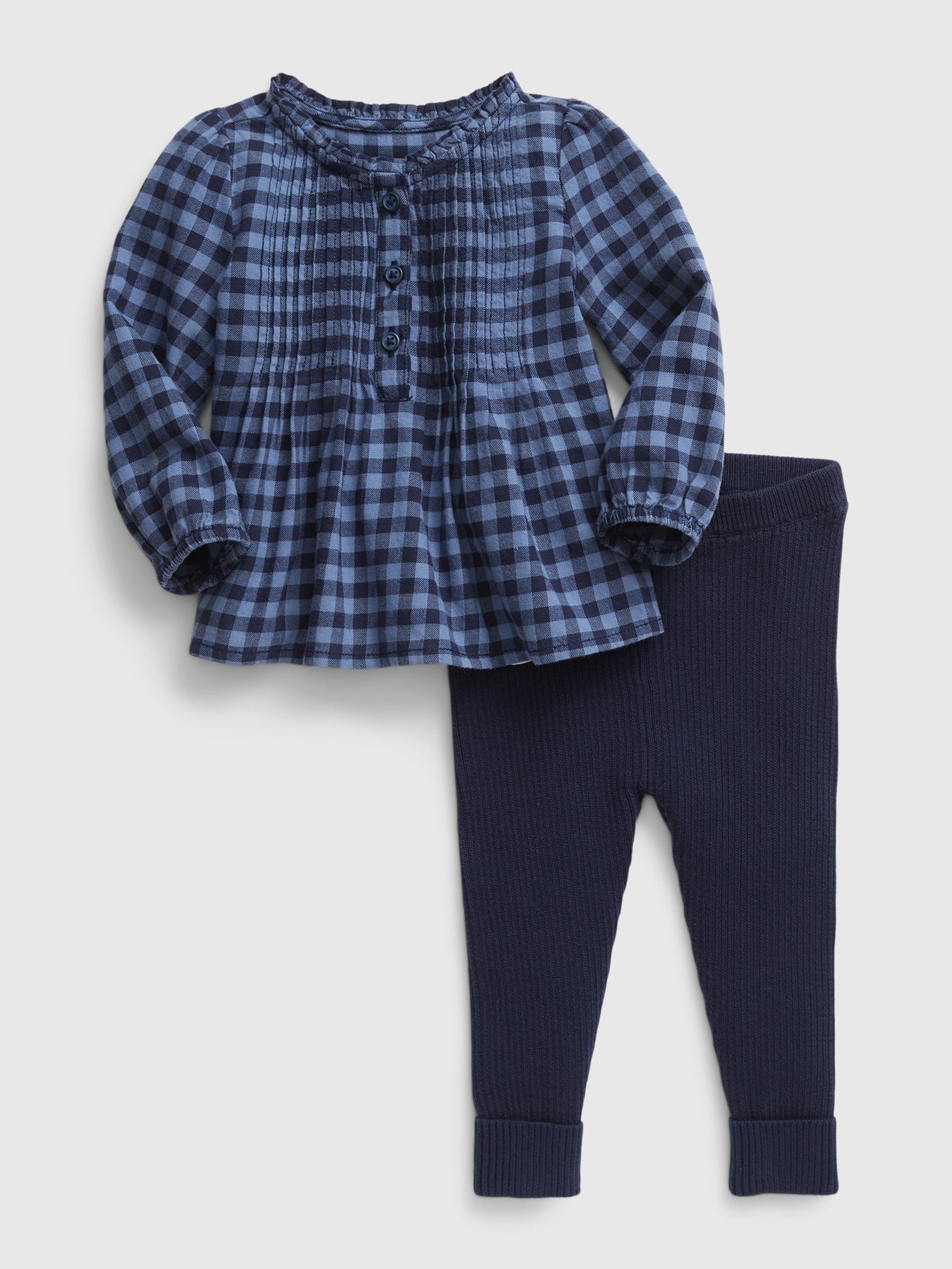 Plaid 2 Piece Outfit Set
