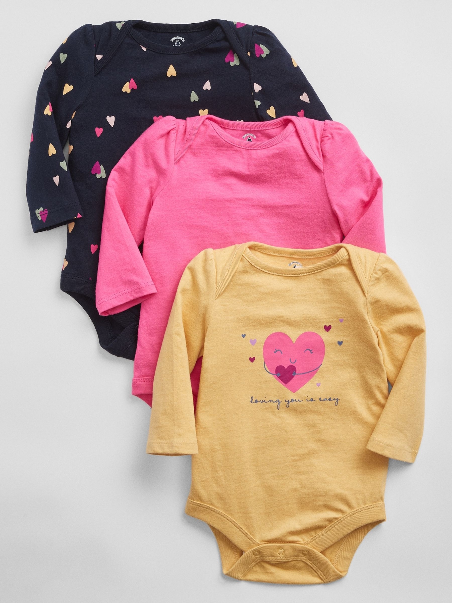 Crew Neck Bodysuit 3 Pack