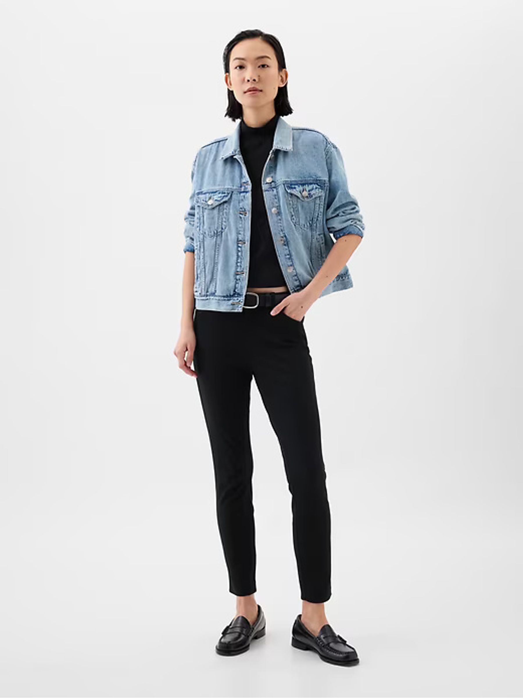 Buy Black Skinny Cropped Work Trouser from the Gap online shop