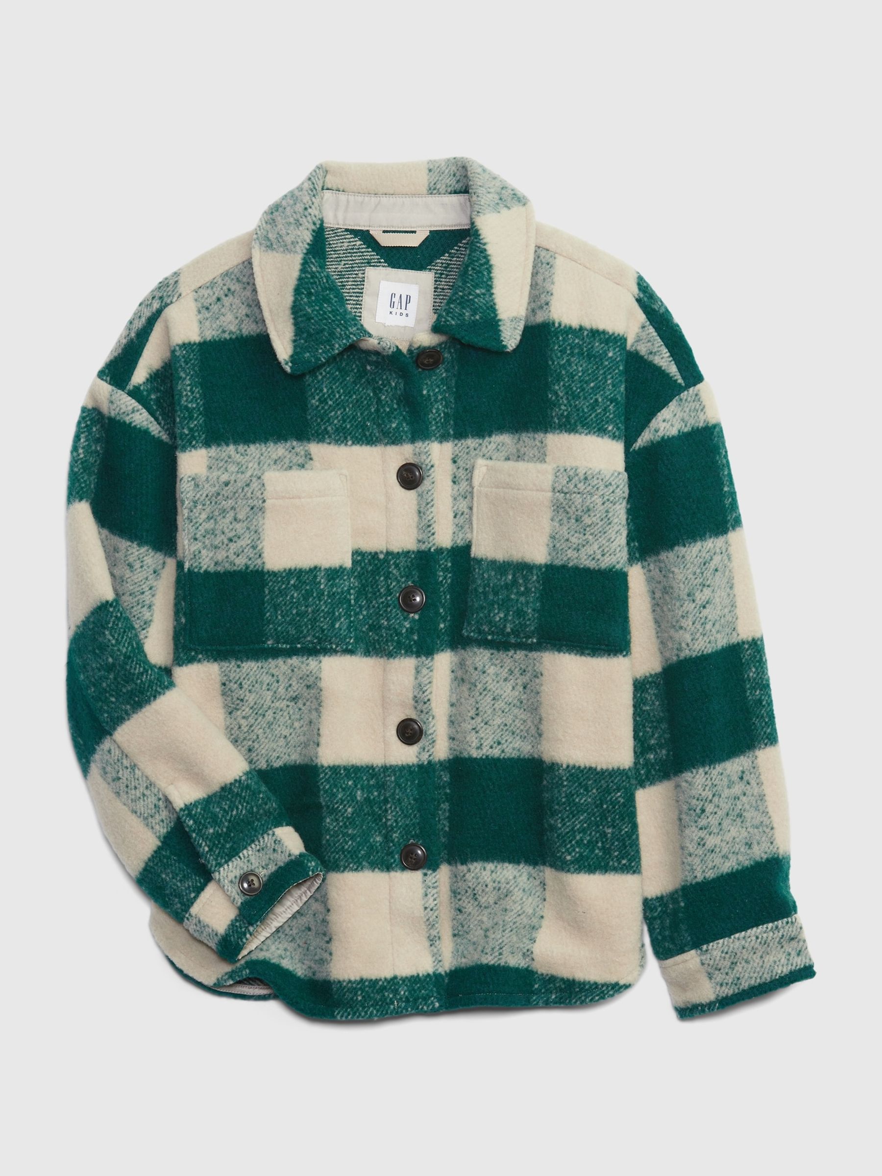 Buy Green Plaid Shirt Jacket from the Gap online shop