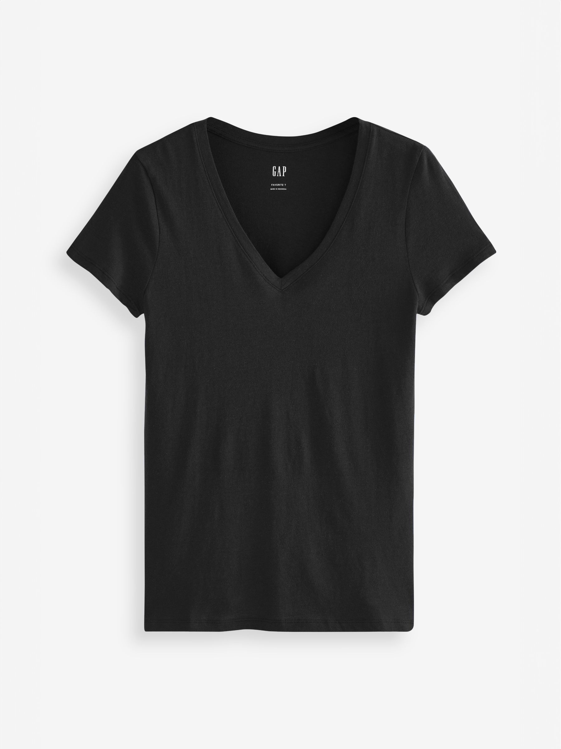 Plain black v neck t shirt for girls cheap