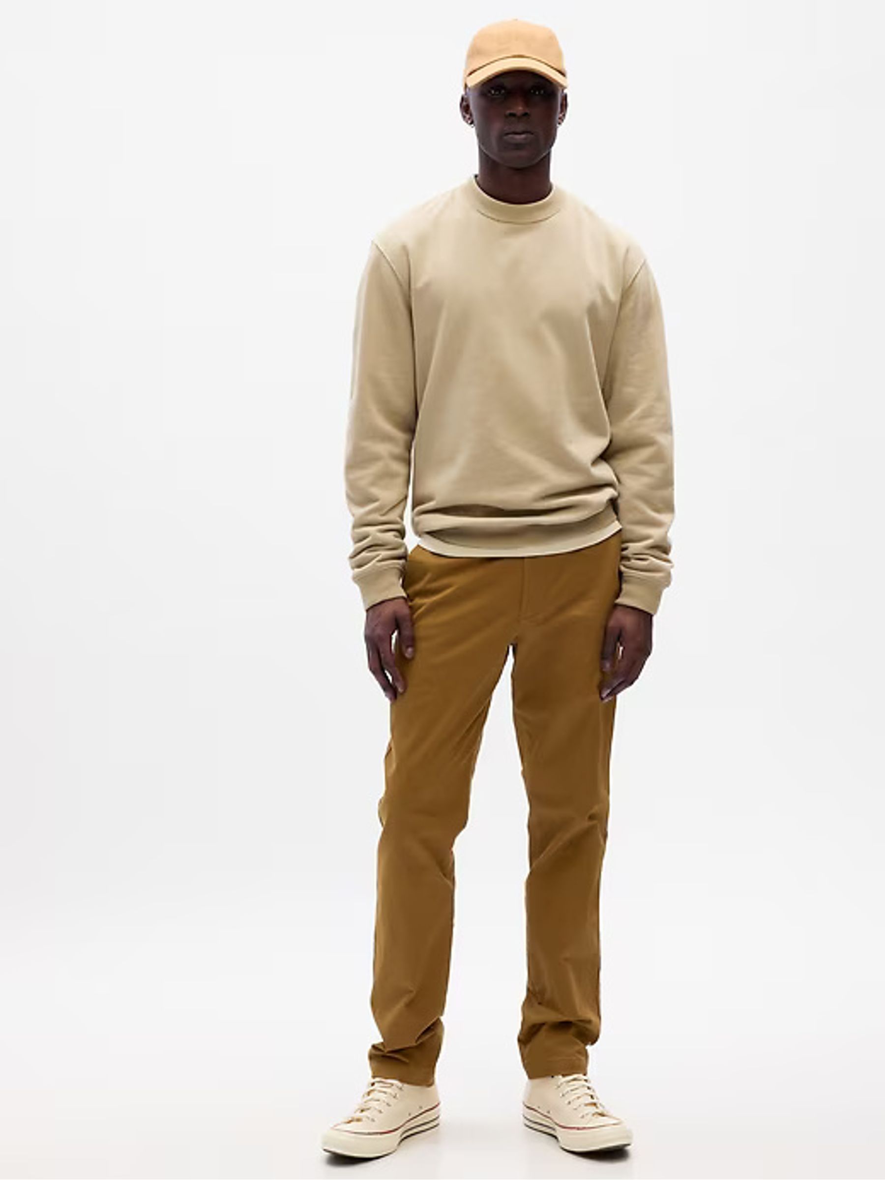 Buy Brown Slim Fit Stretch Essential Chino Trousers from the Gap online shop
