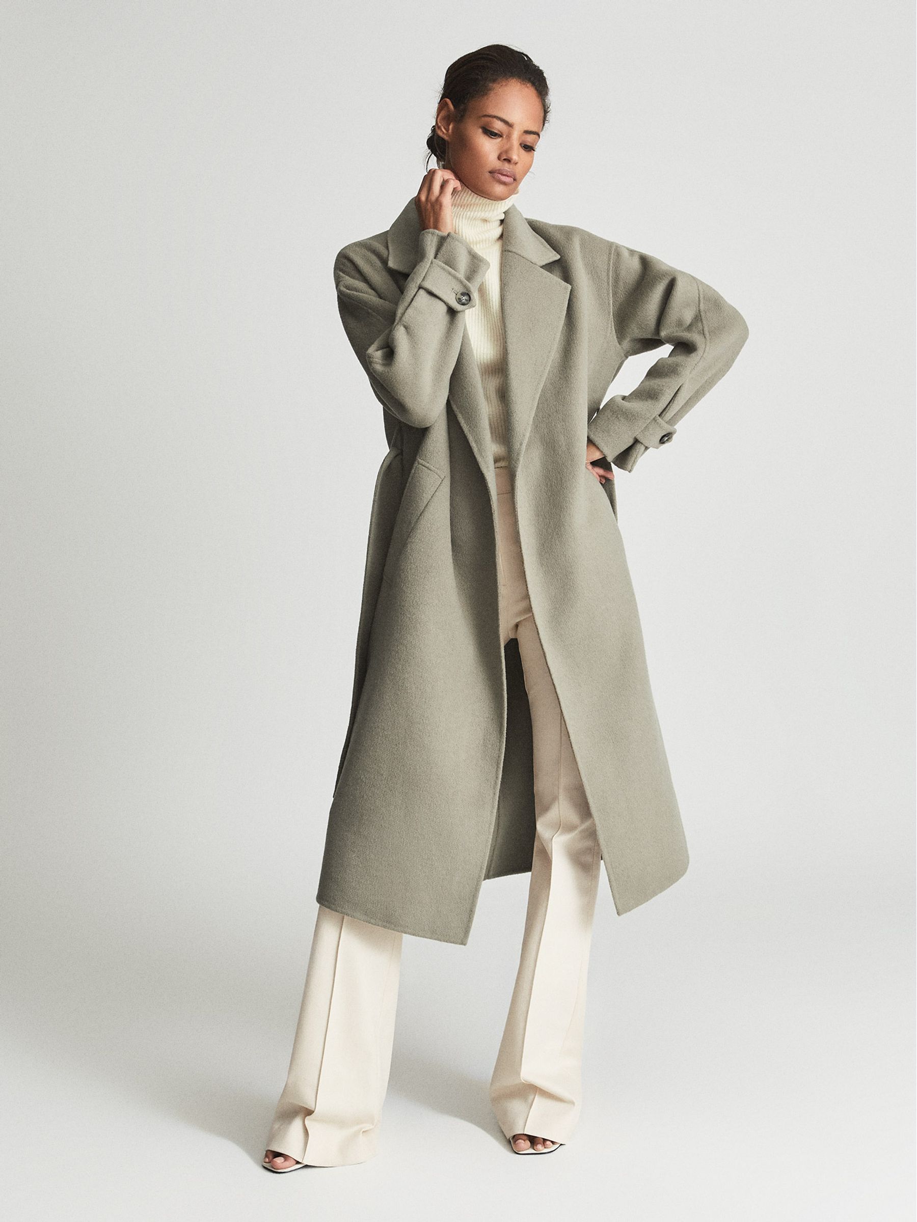 Reiss green coat on sale