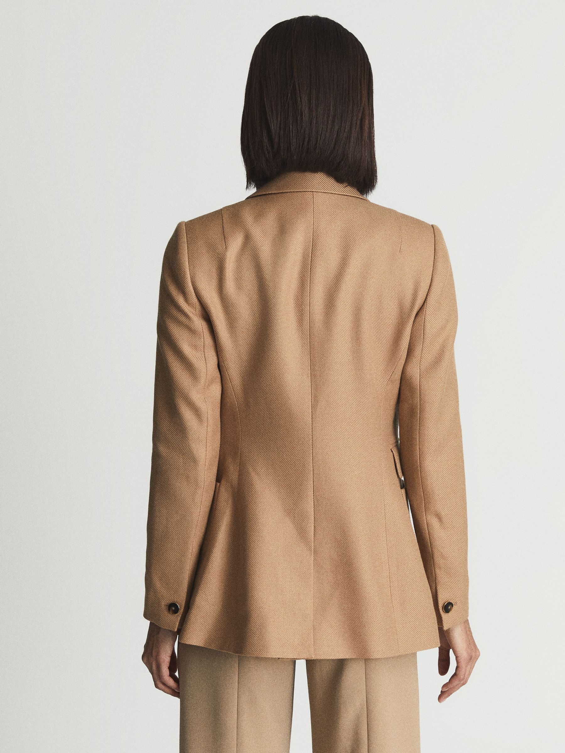 Reiss camel blazer top