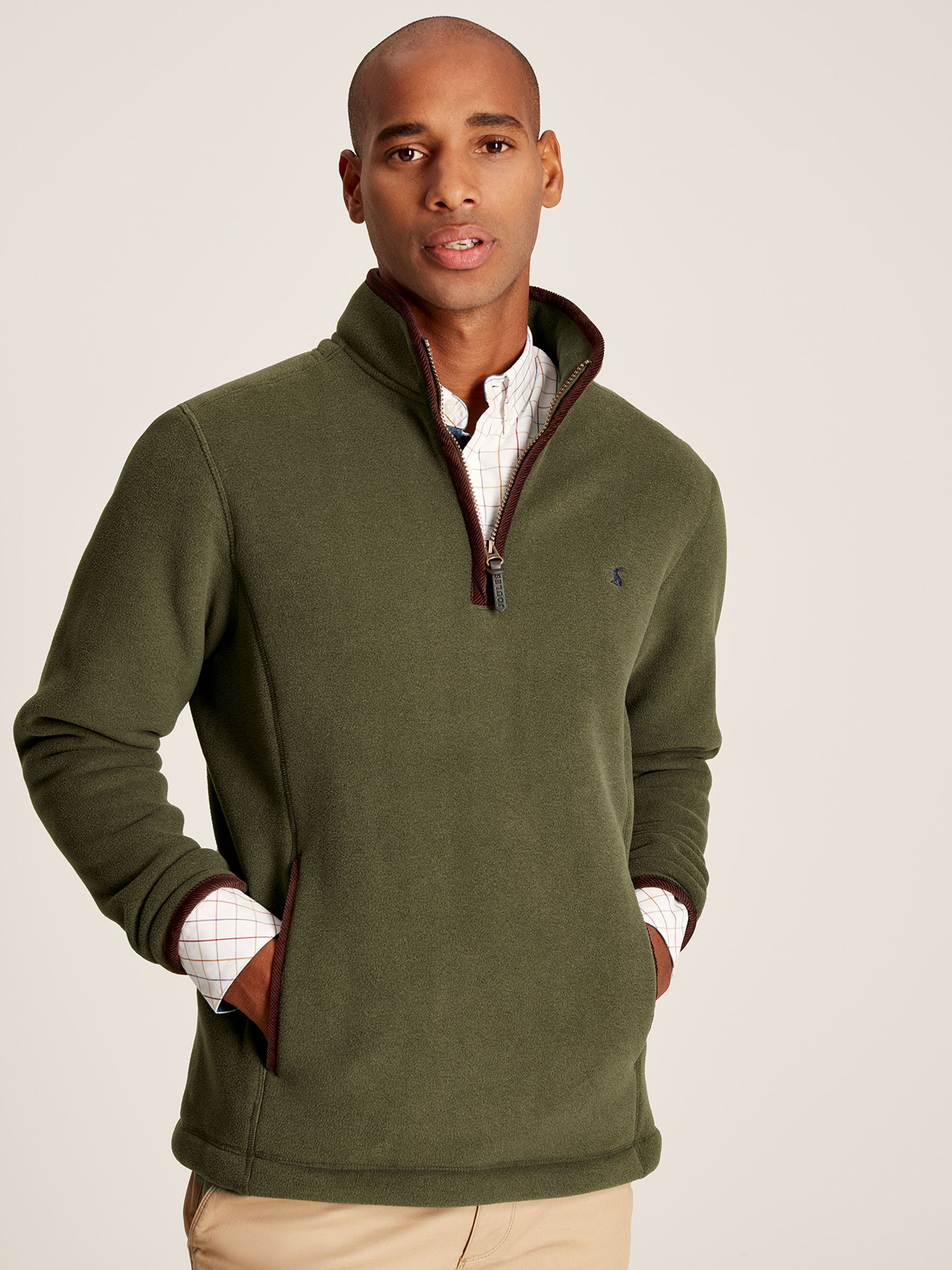 Buy Joules Coxton Green Quarter Zip Fleece from the Joules online shop