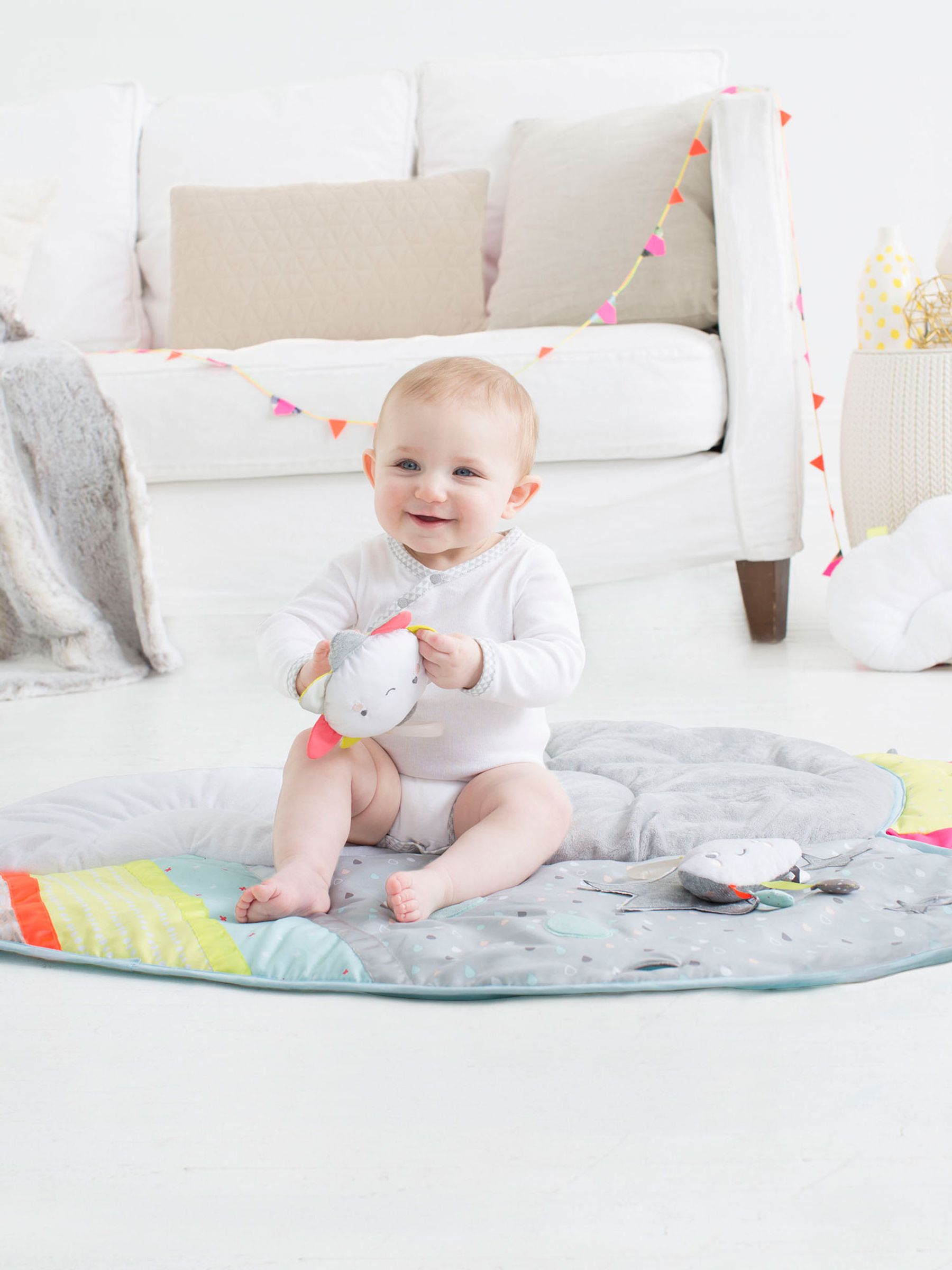 Skip hop silver lining cloud baby play mat and activity gym clearance