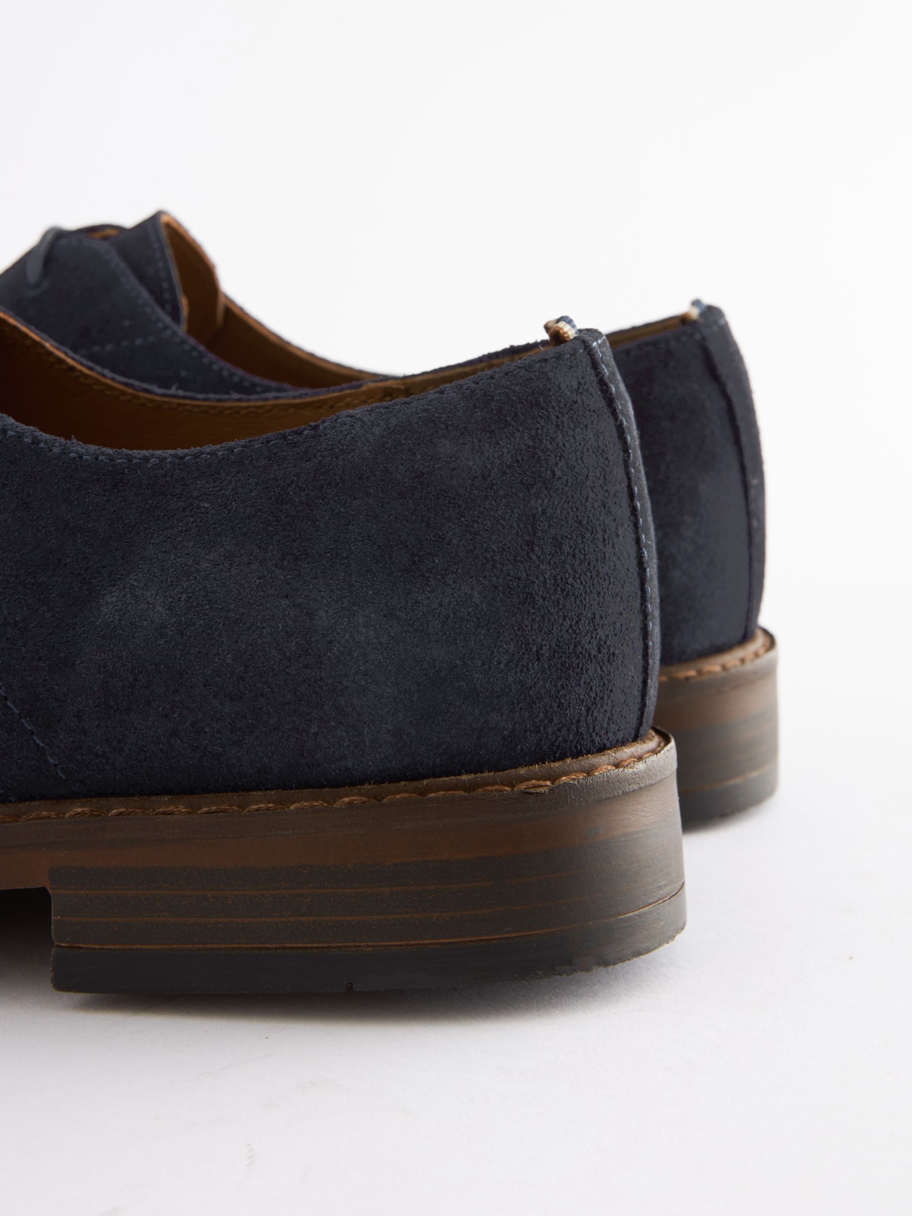Navy Blue Suede Derby