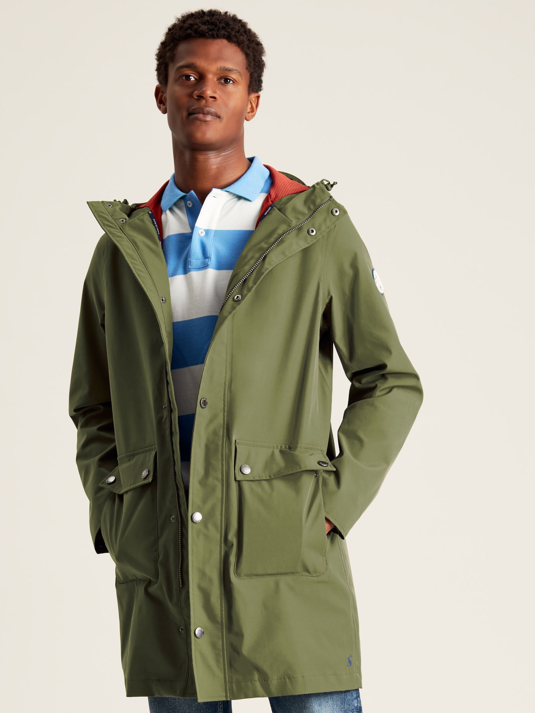 Buy Joules Green Wayland Mid Length Raincoat from the Joules online shop