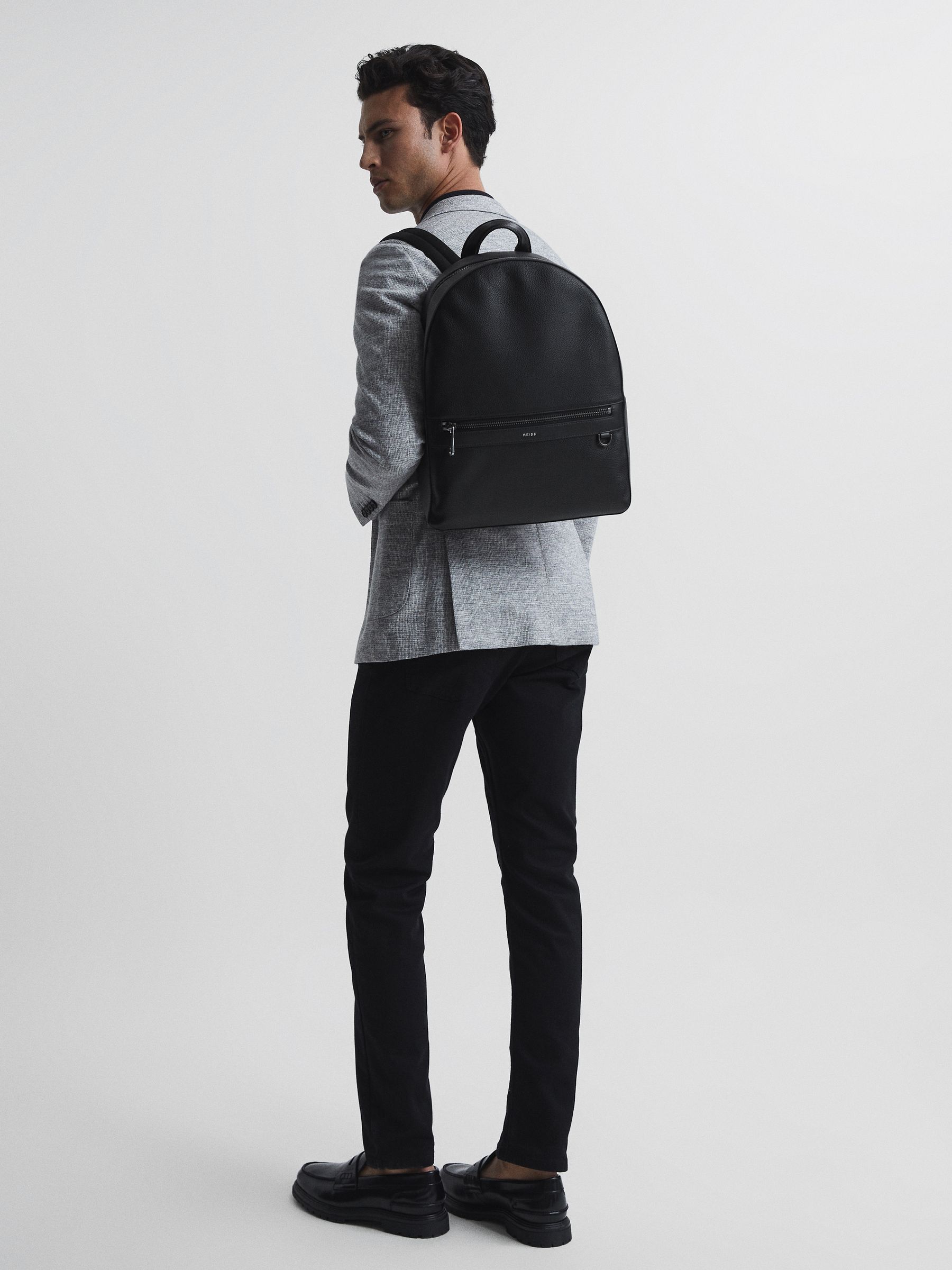 Reiss leather backpack discount