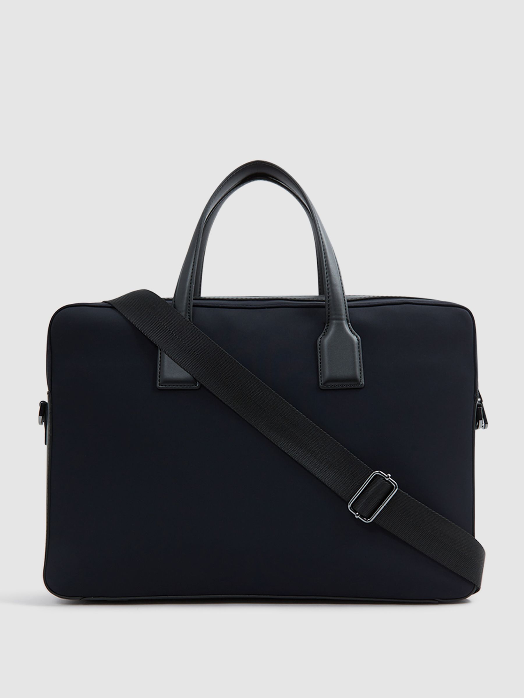 Reiss Neoprene Briefcase in Dark Navy REISS